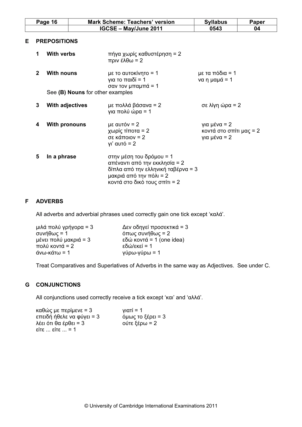 Mark scheme, page 16 of 19