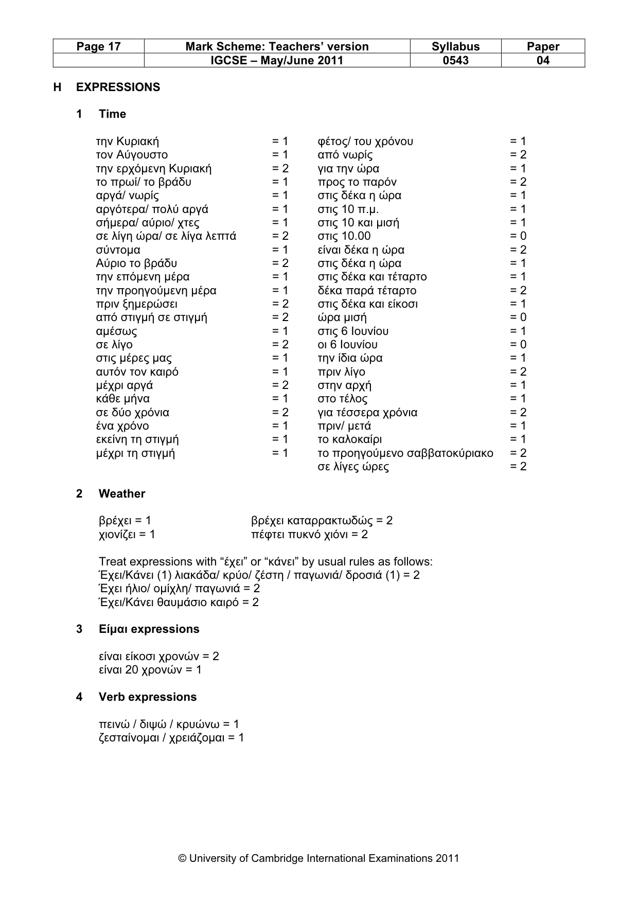 Mark scheme, page 17 of 19
