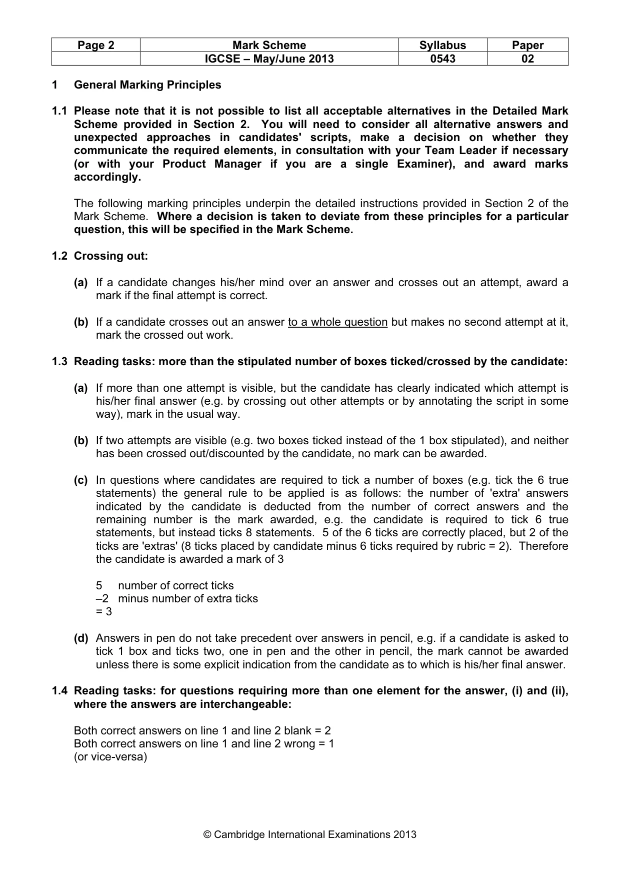 Mark scheme, page 2 of 10
