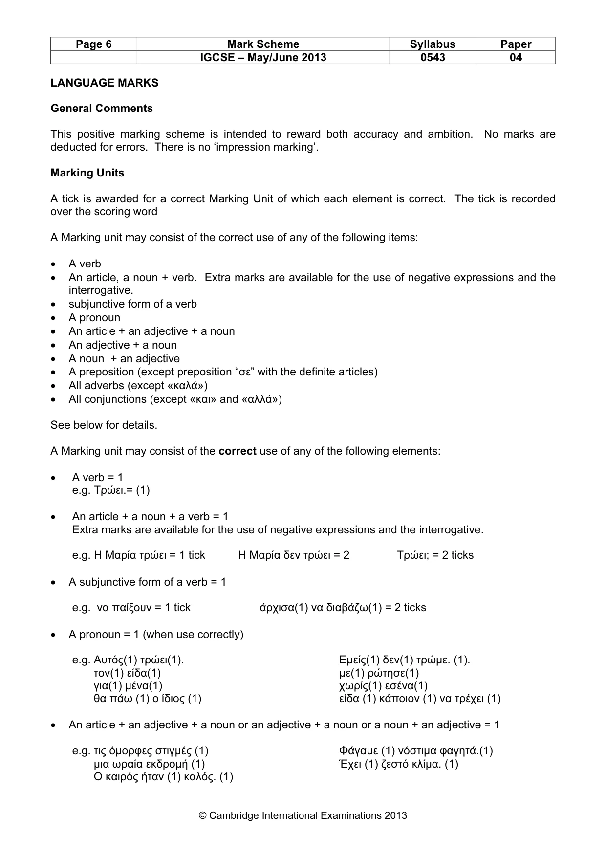 Mark scheme, page 6 of 19