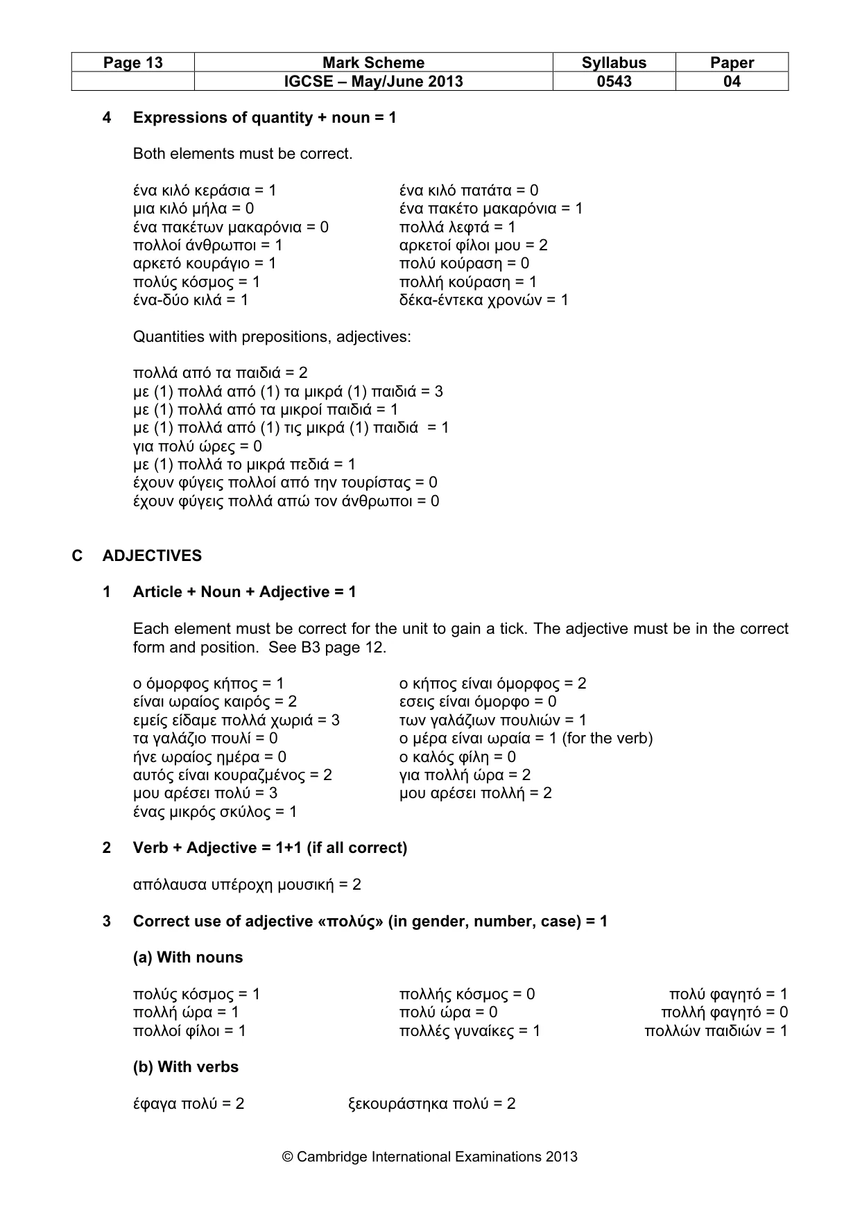 Mark scheme, page 13 of 19