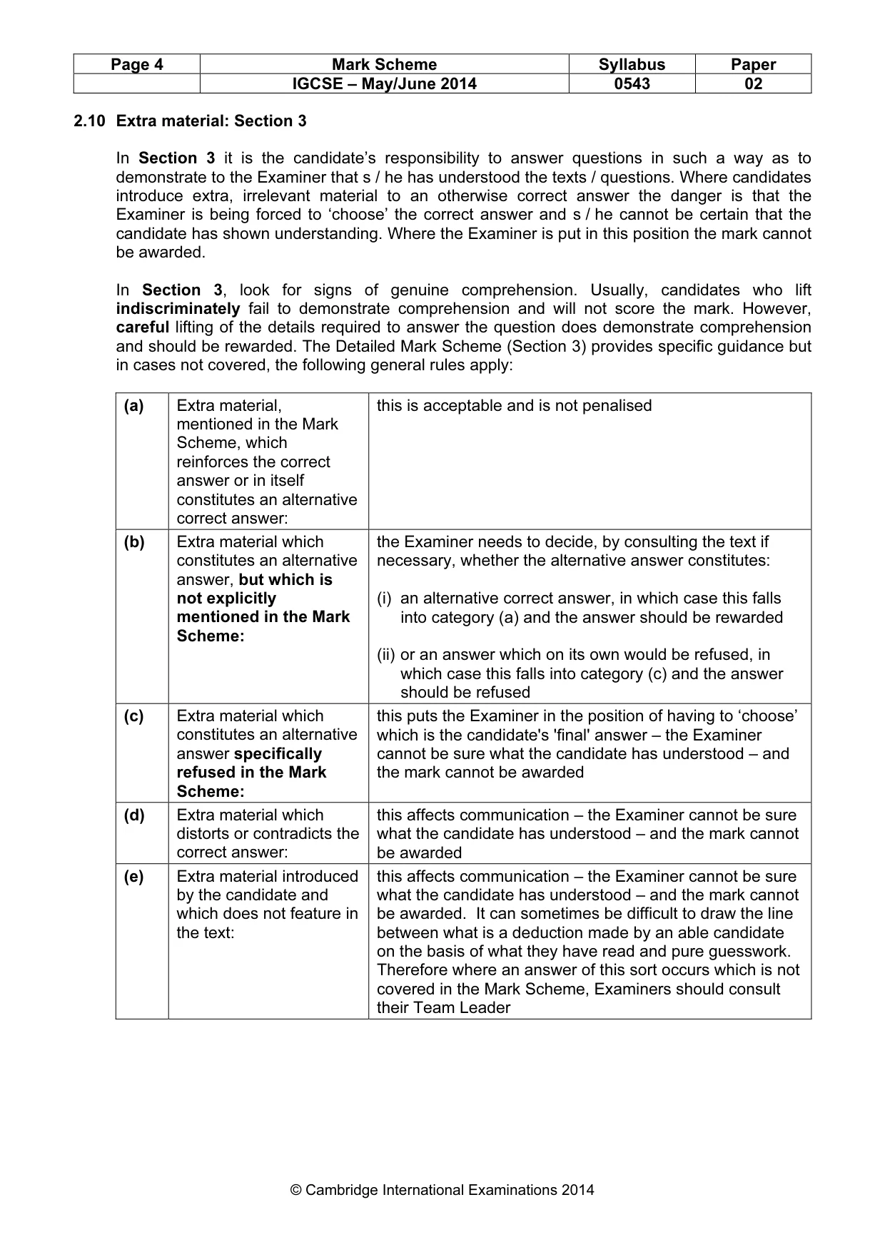 Mark scheme, page 4 of 11