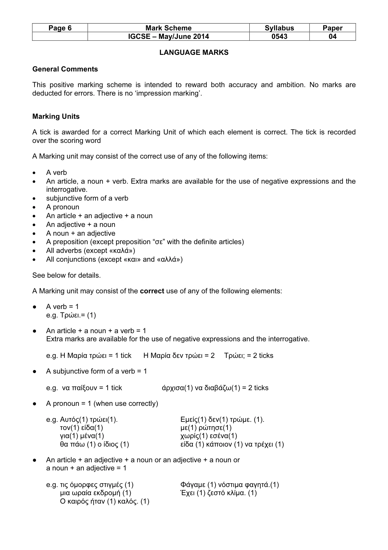 Mark scheme, page 6 of 19