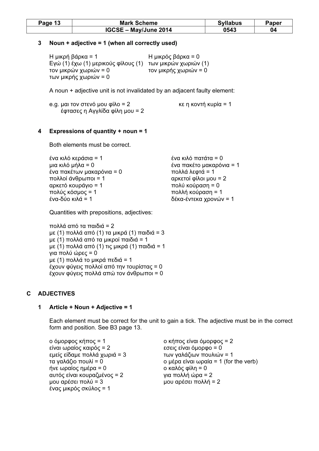 Mark scheme, page 13 of 19