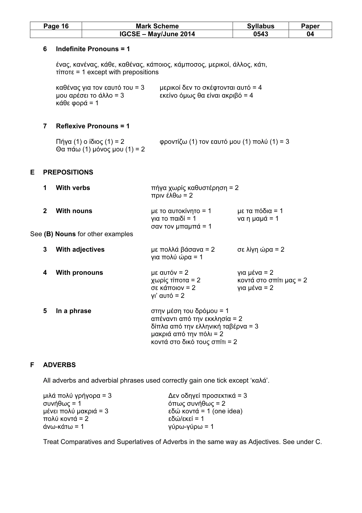 Mark scheme, page 16 of 19