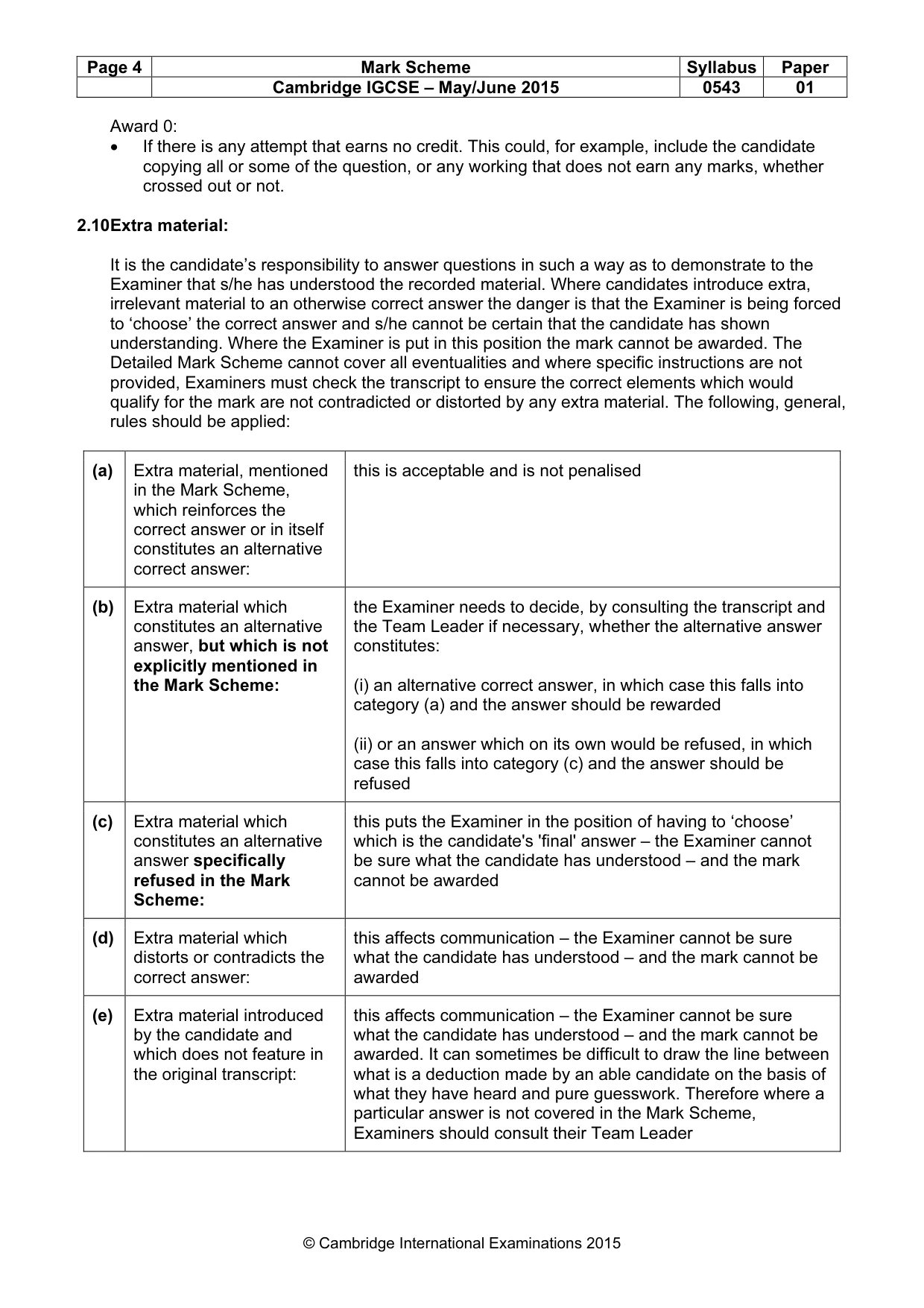 Mark scheme, page 4 of 20