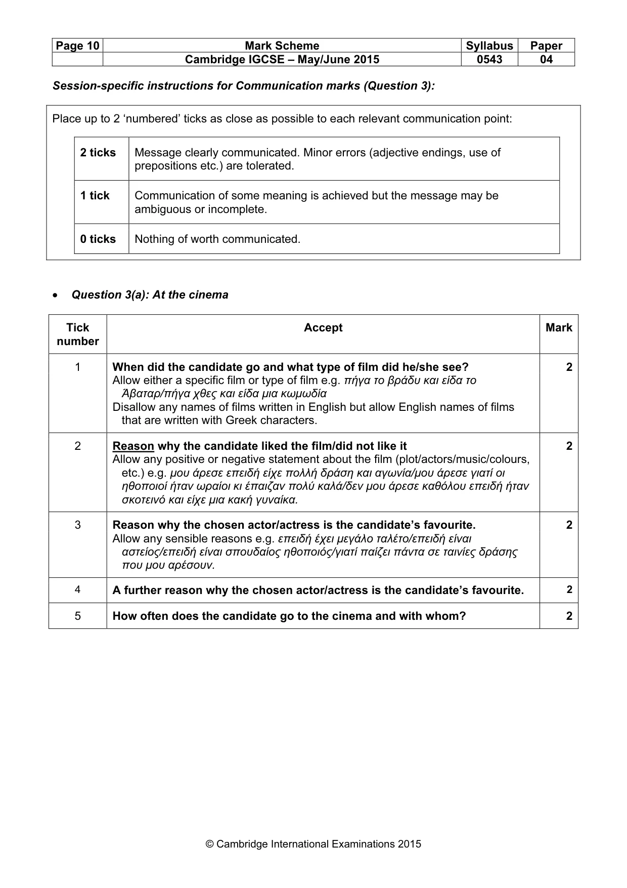 Mark scheme, page 10 of 24