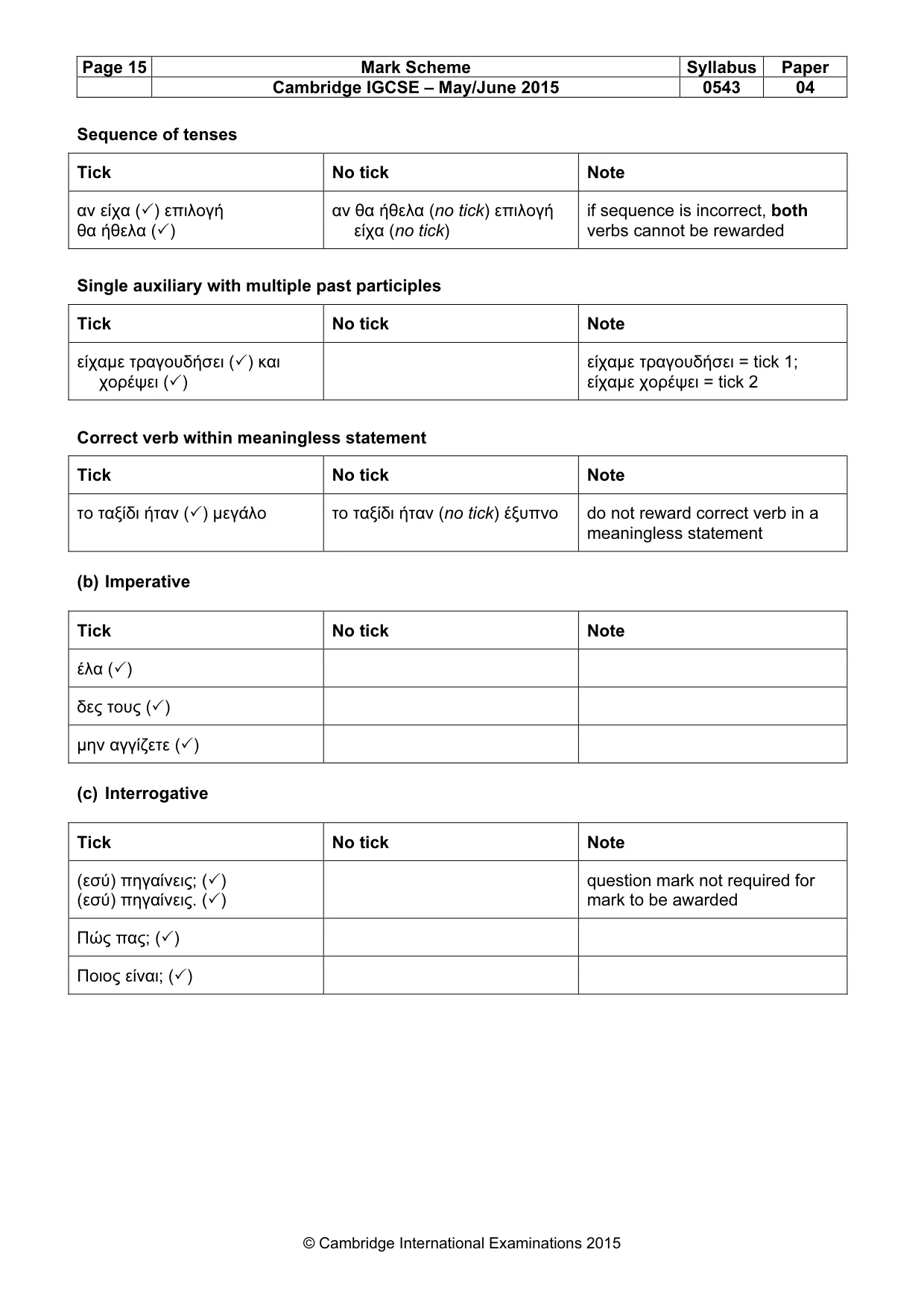 Mark scheme, page 15 of 24