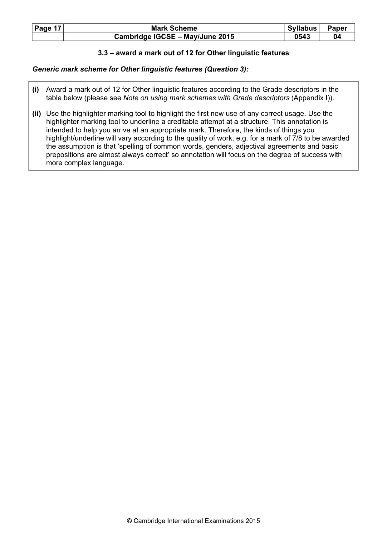 Mark scheme, page 17 of 24