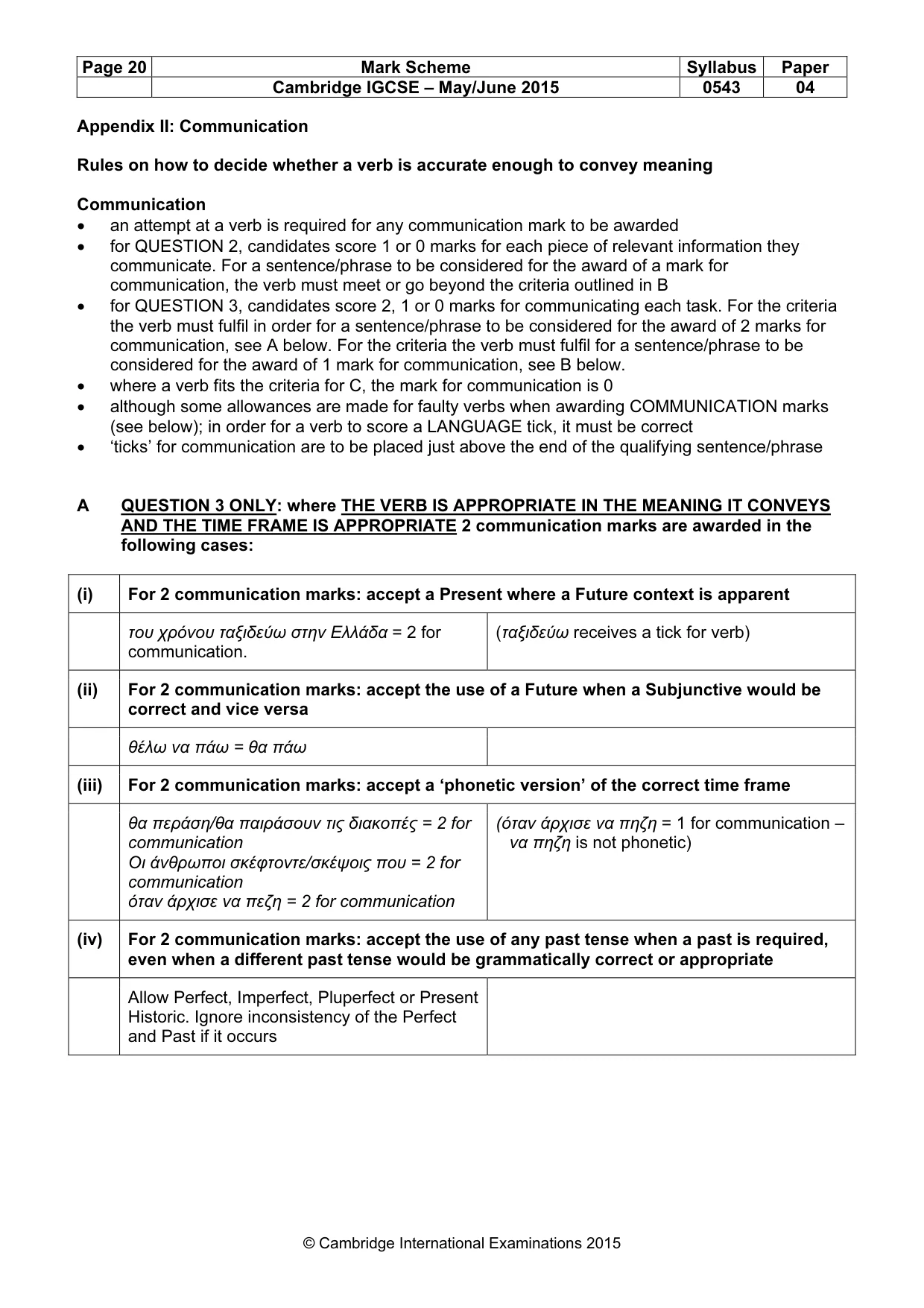 Mark scheme, page 20 of 24