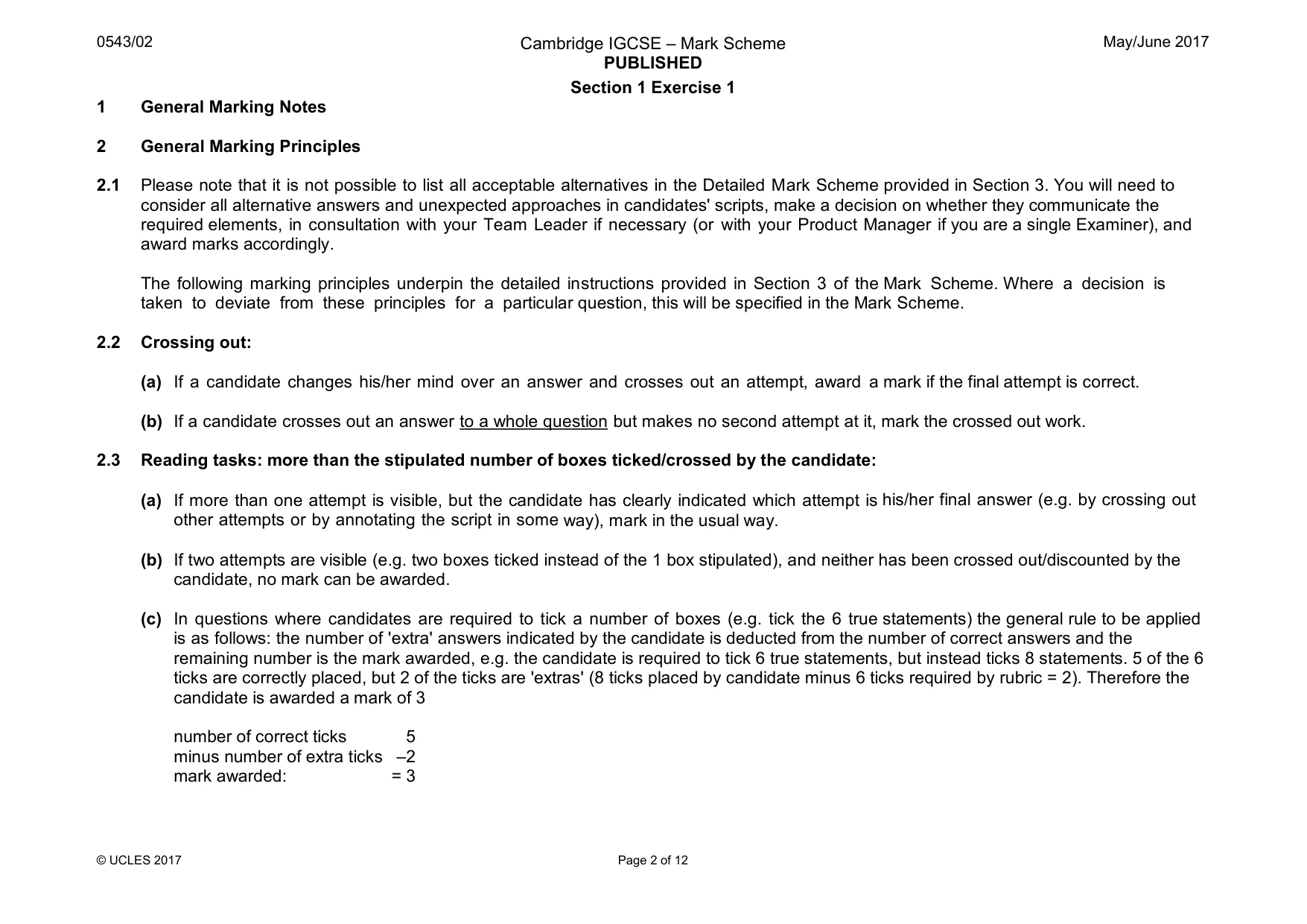 Mark scheme, page 2 of 12