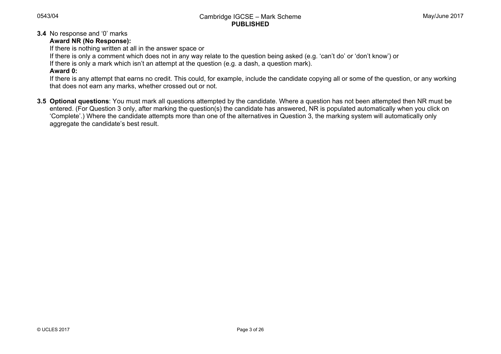 Mark scheme, page 3 of 26
