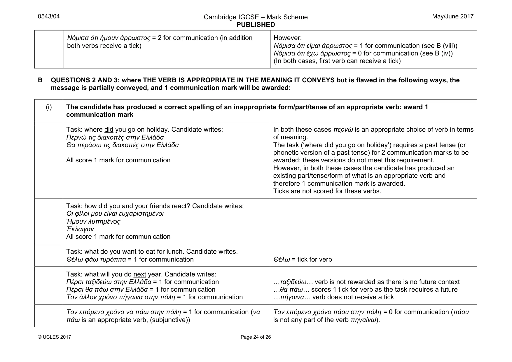 Mark scheme, page 24 of 26