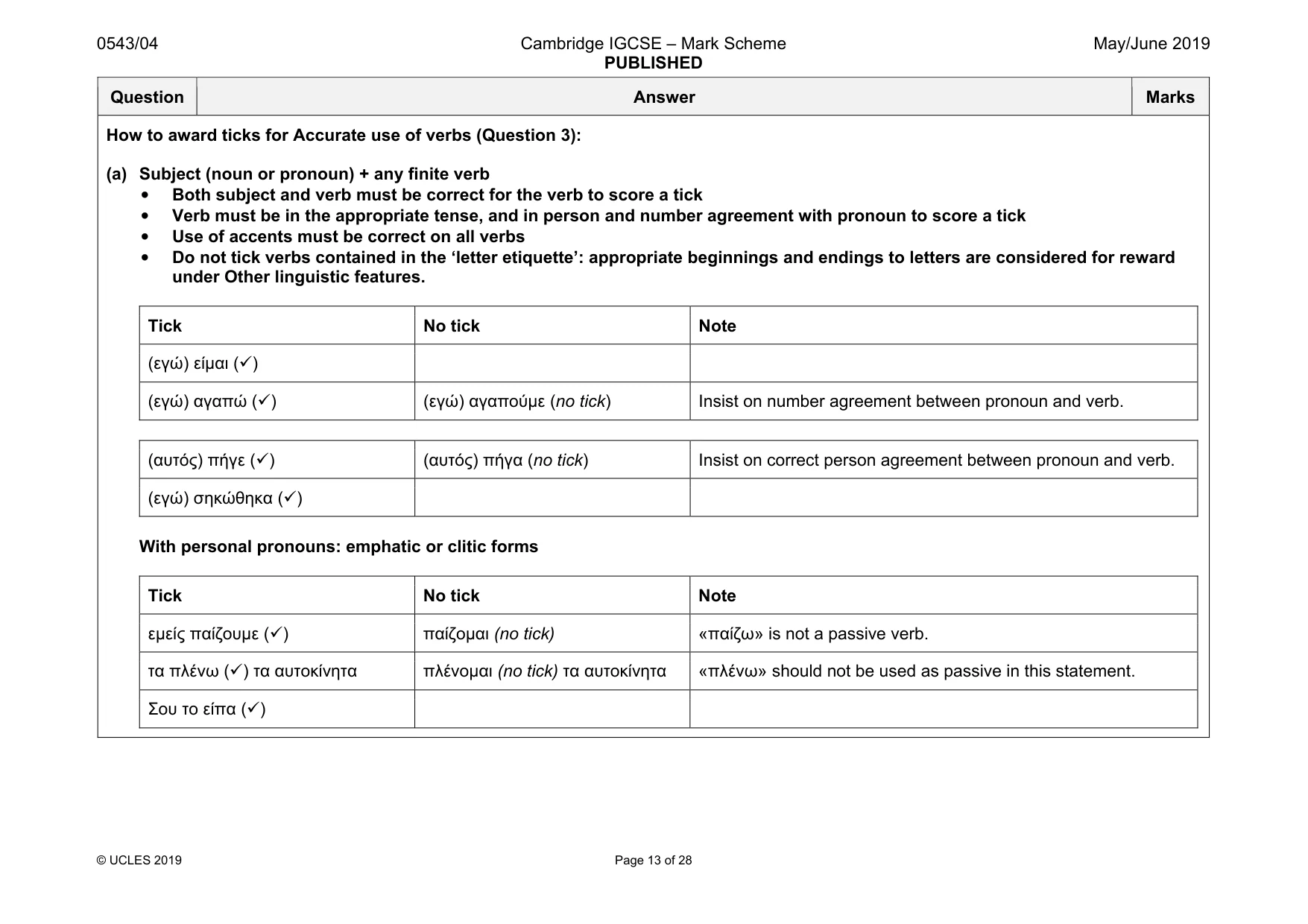 Mark scheme, page 13 of 28