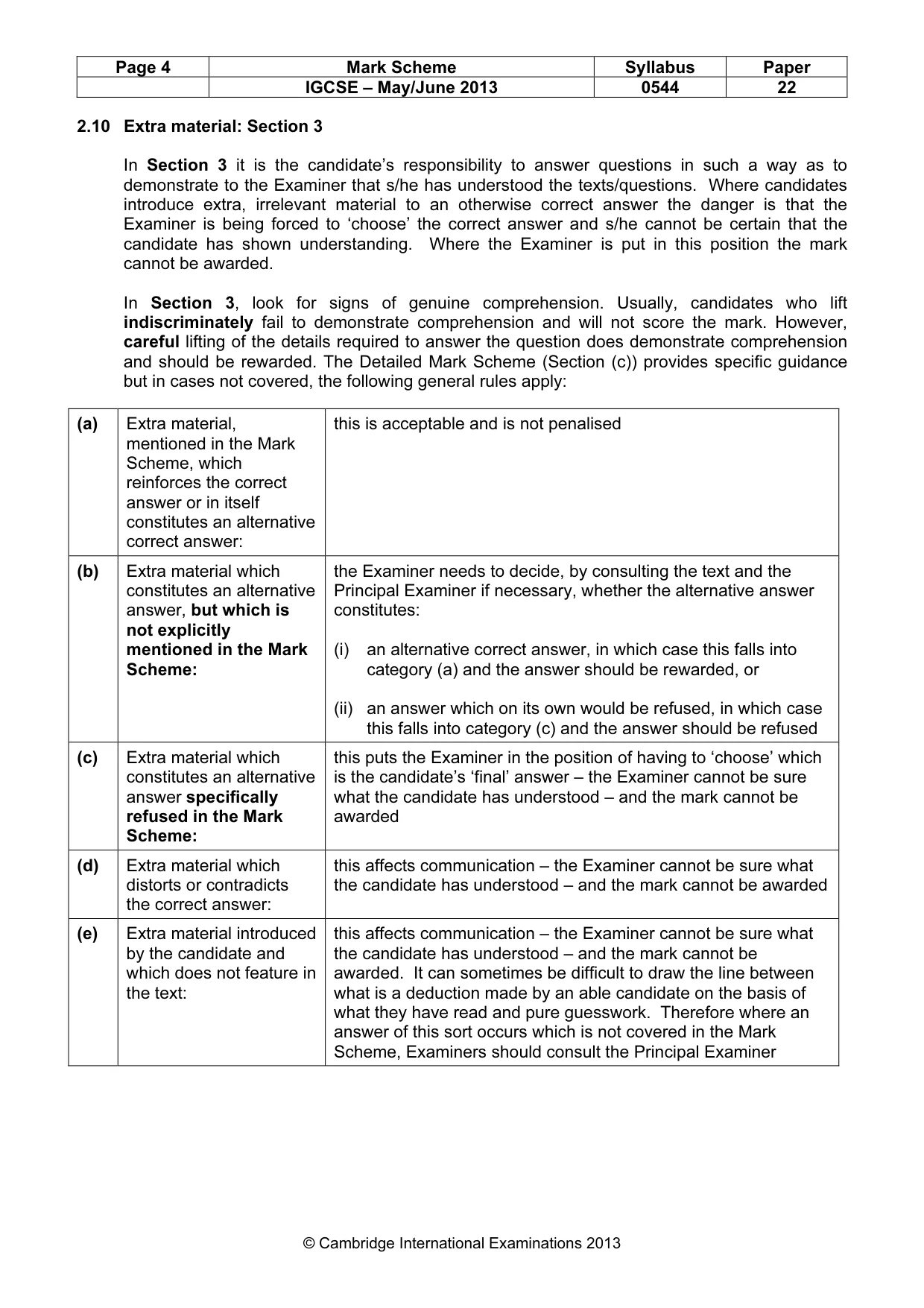 Mark scheme, page 4 of 12
