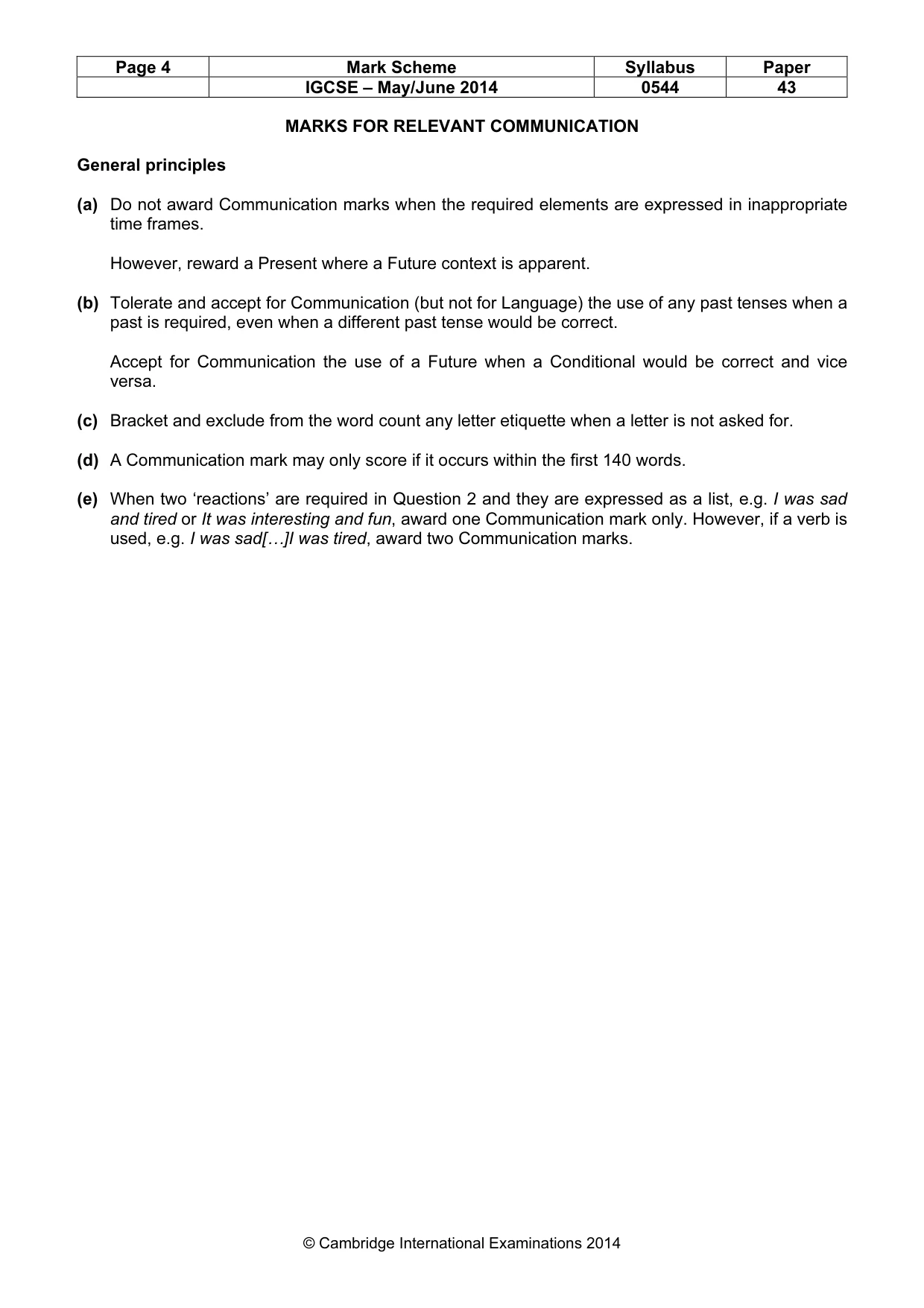 Mark scheme, page 4 of 11