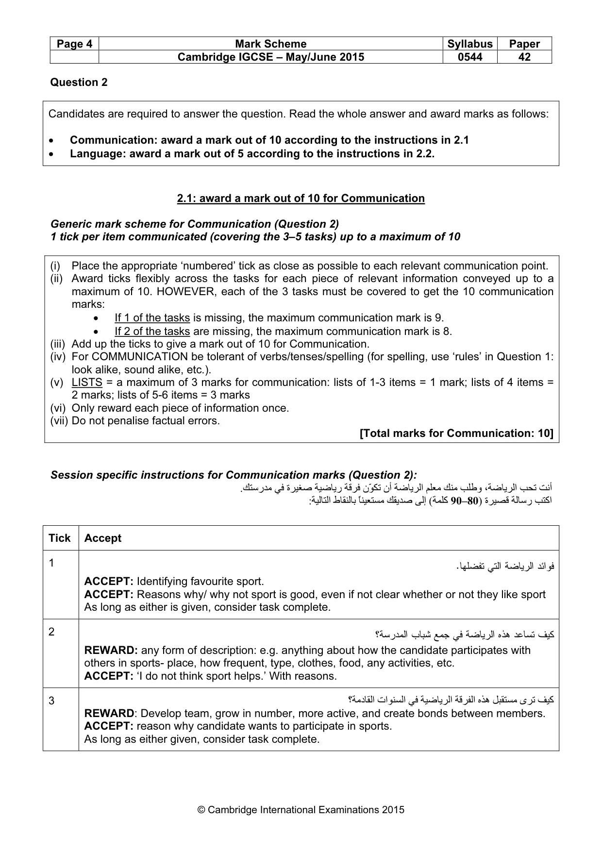 Mark scheme, page 4 of 15