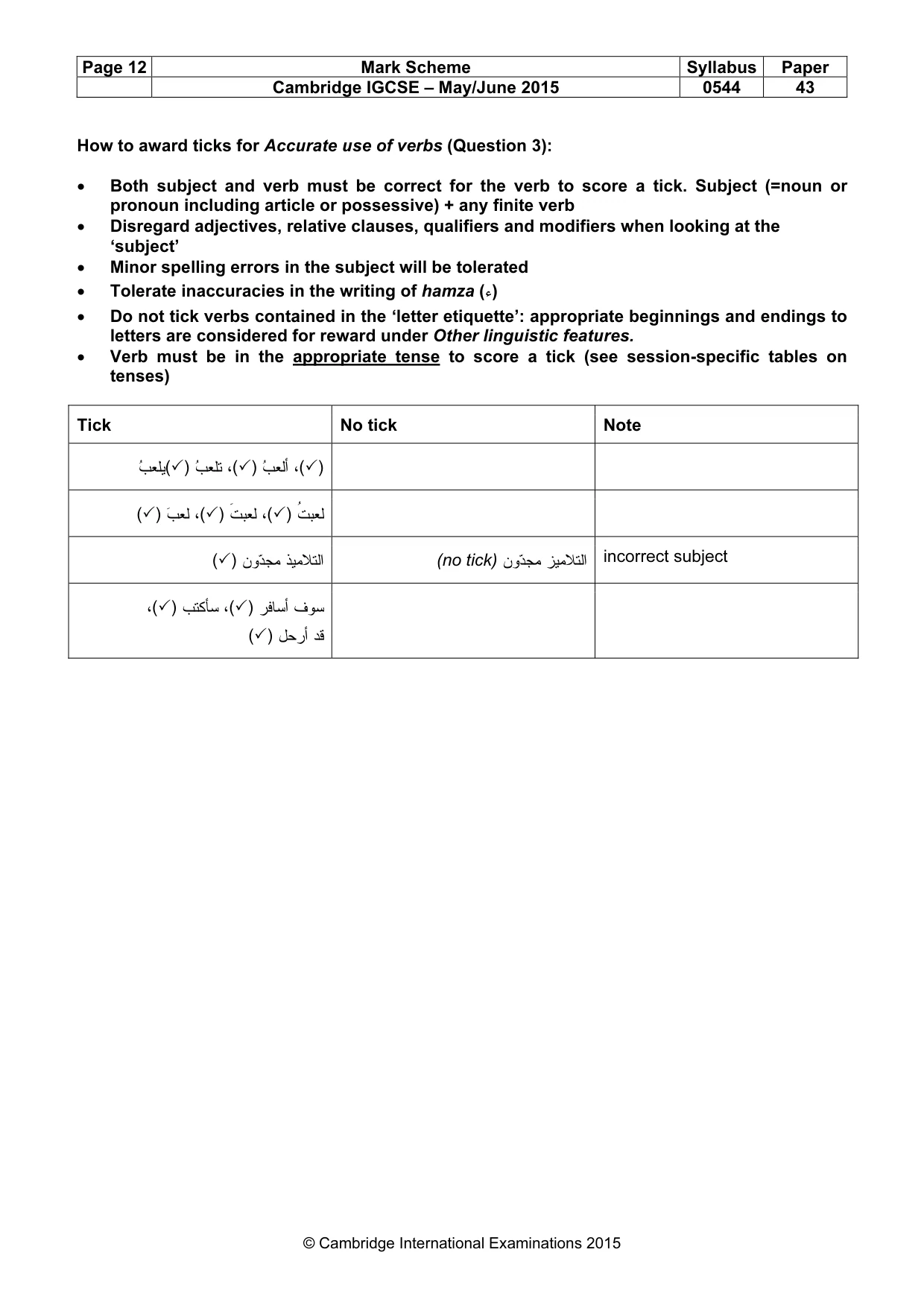 Mark scheme, page 12 of 17