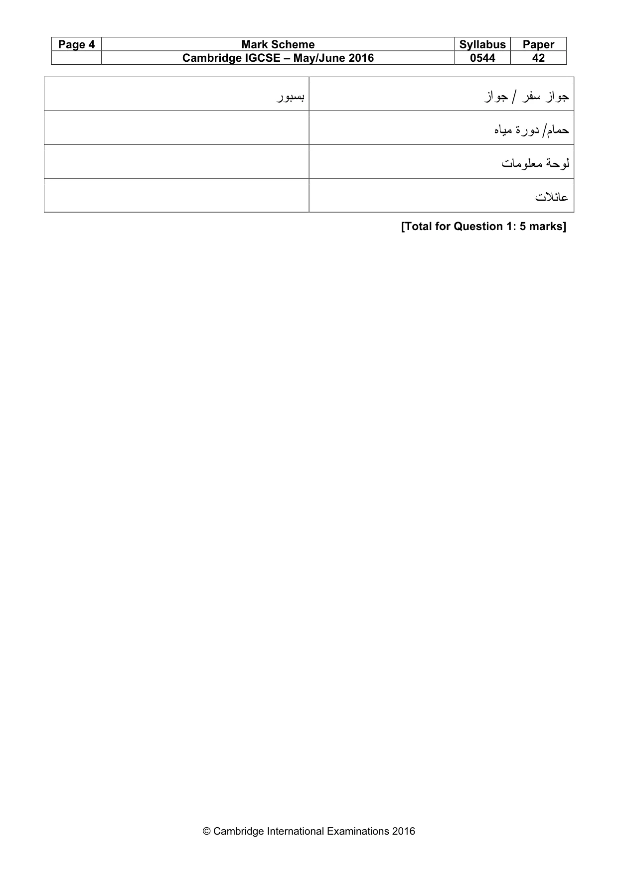 Mark scheme, page 4 of 16