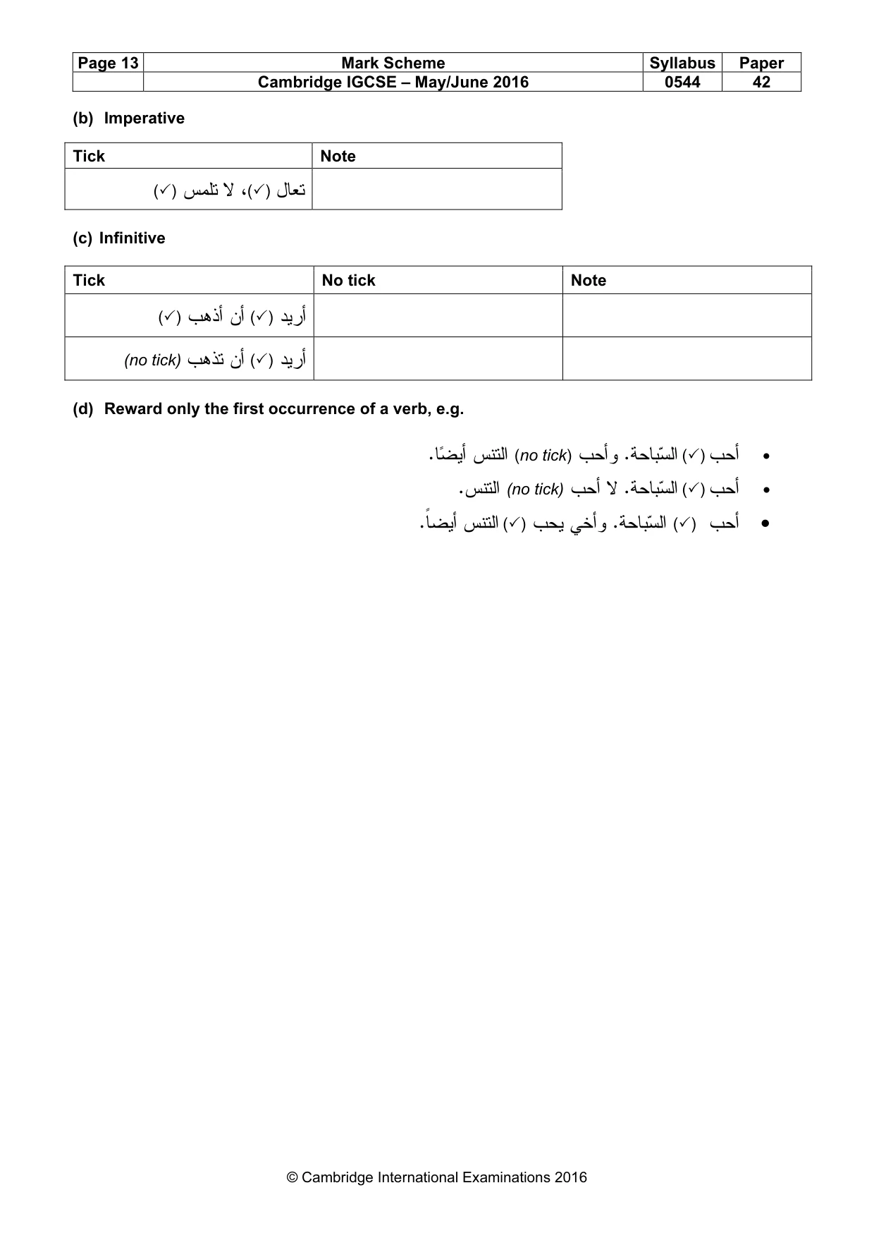 Mark scheme, page 13 of 16