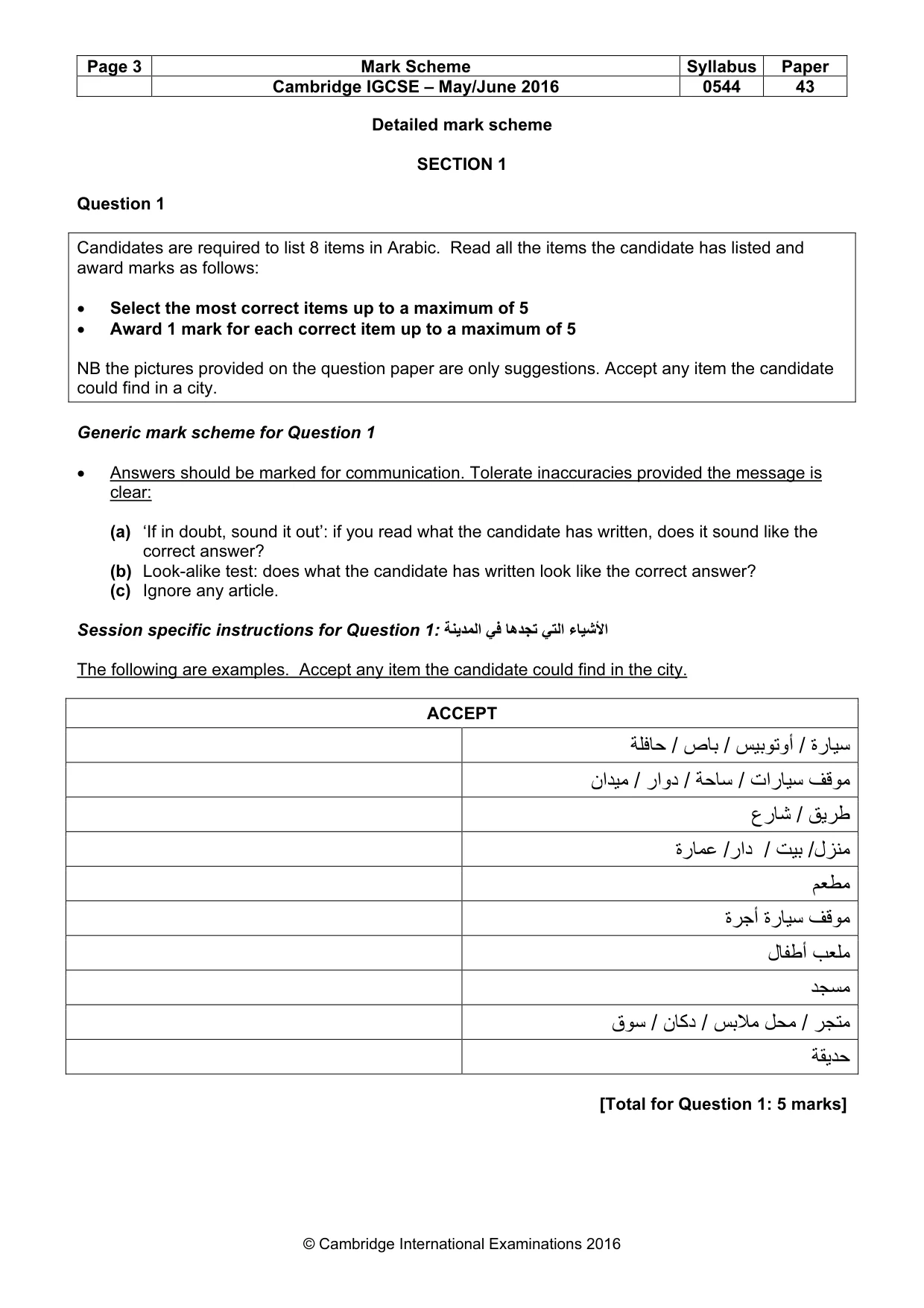 Mark scheme, page 3 of 15