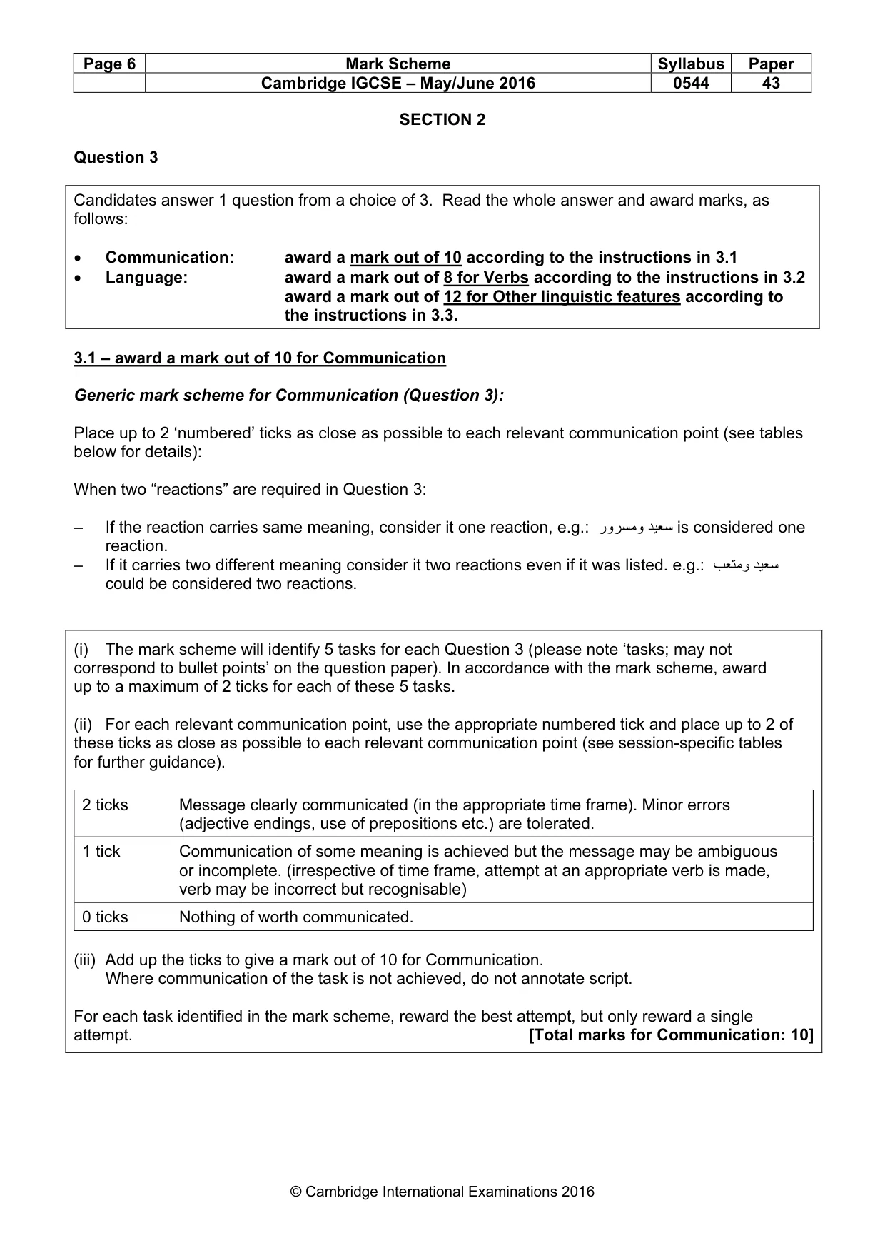 Mark scheme, page 6 of 15