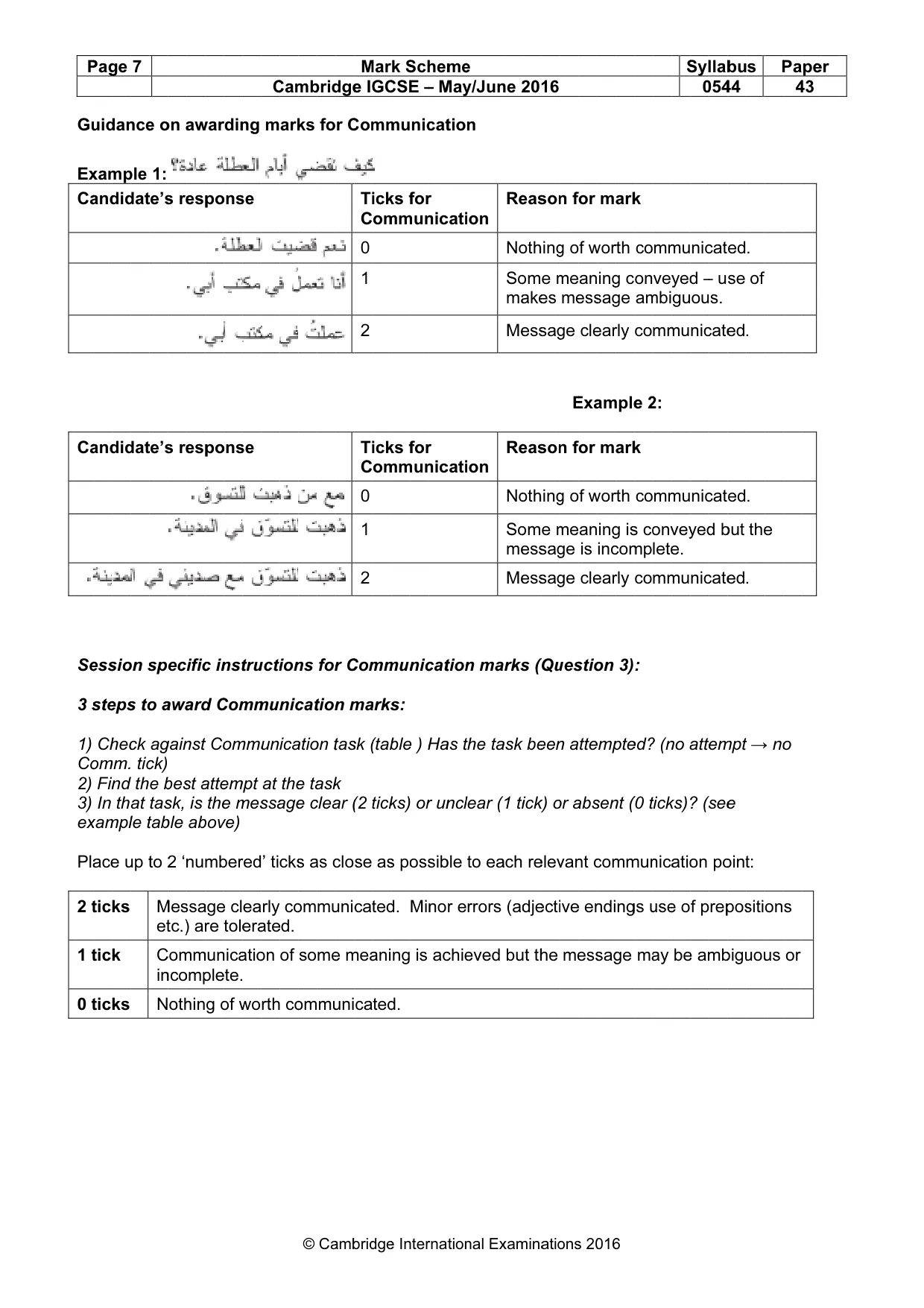Mark scheme, page 7 of 15