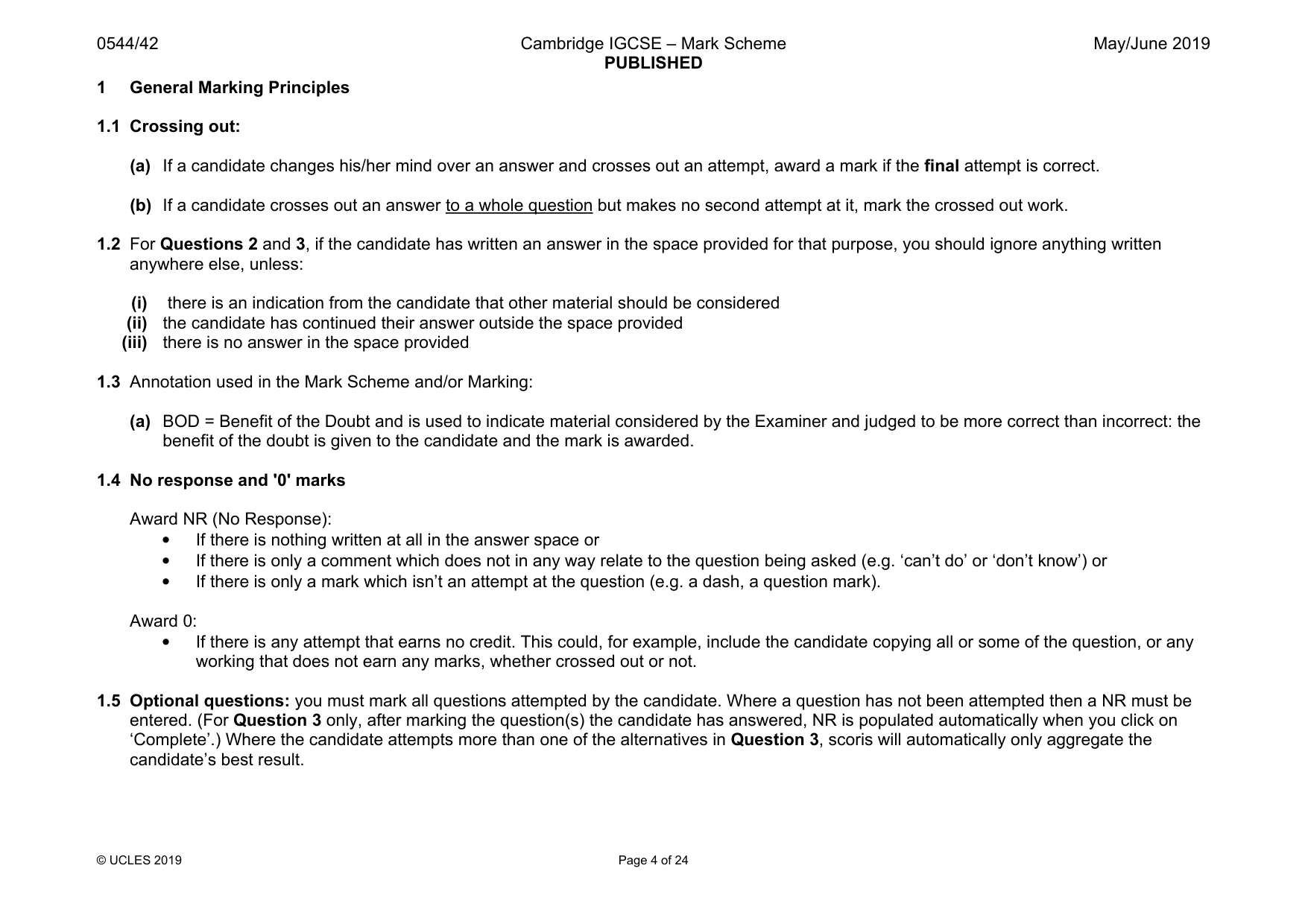 Mark scheme, page 4 of 24