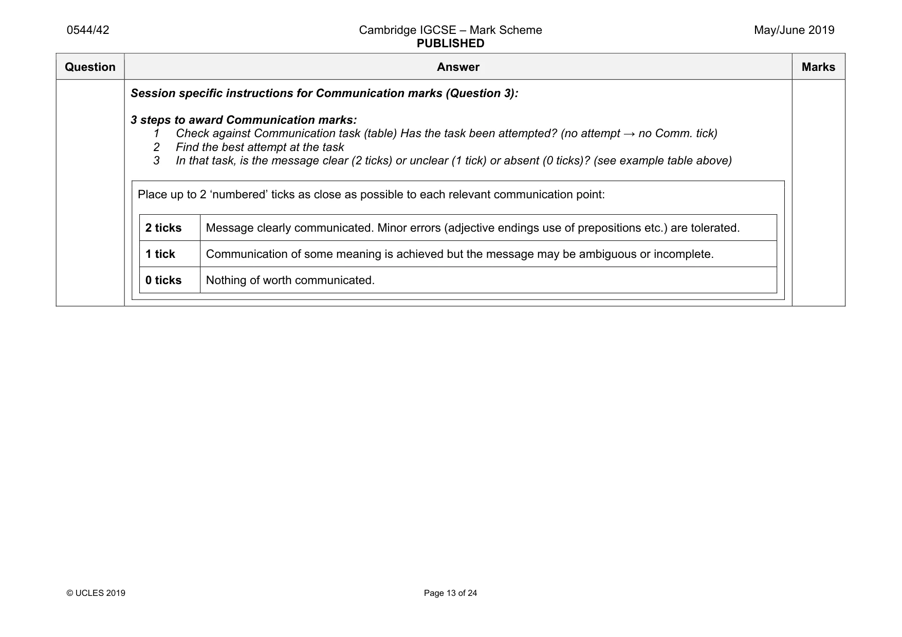 Mark scheme, page 13 of 24