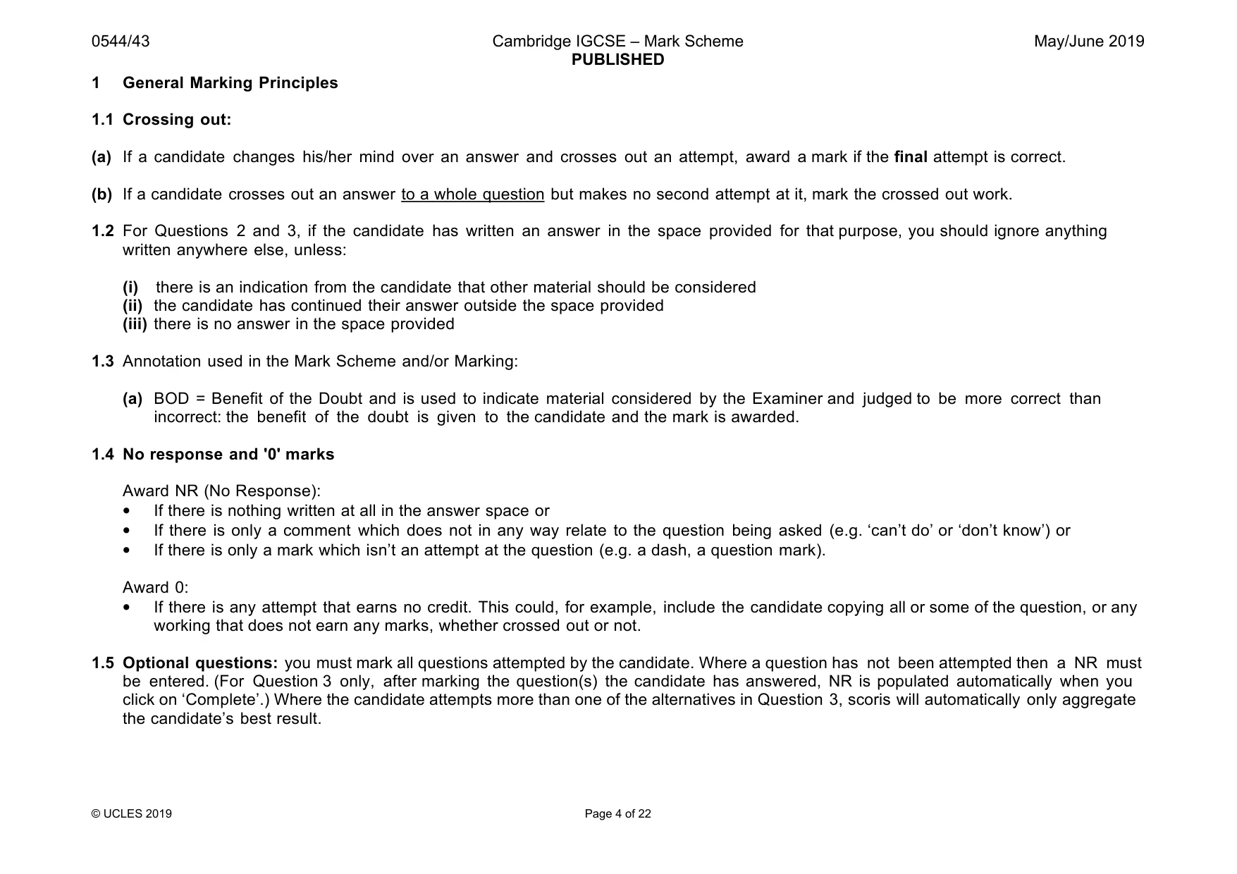 Mark scheme, page 4 of 22