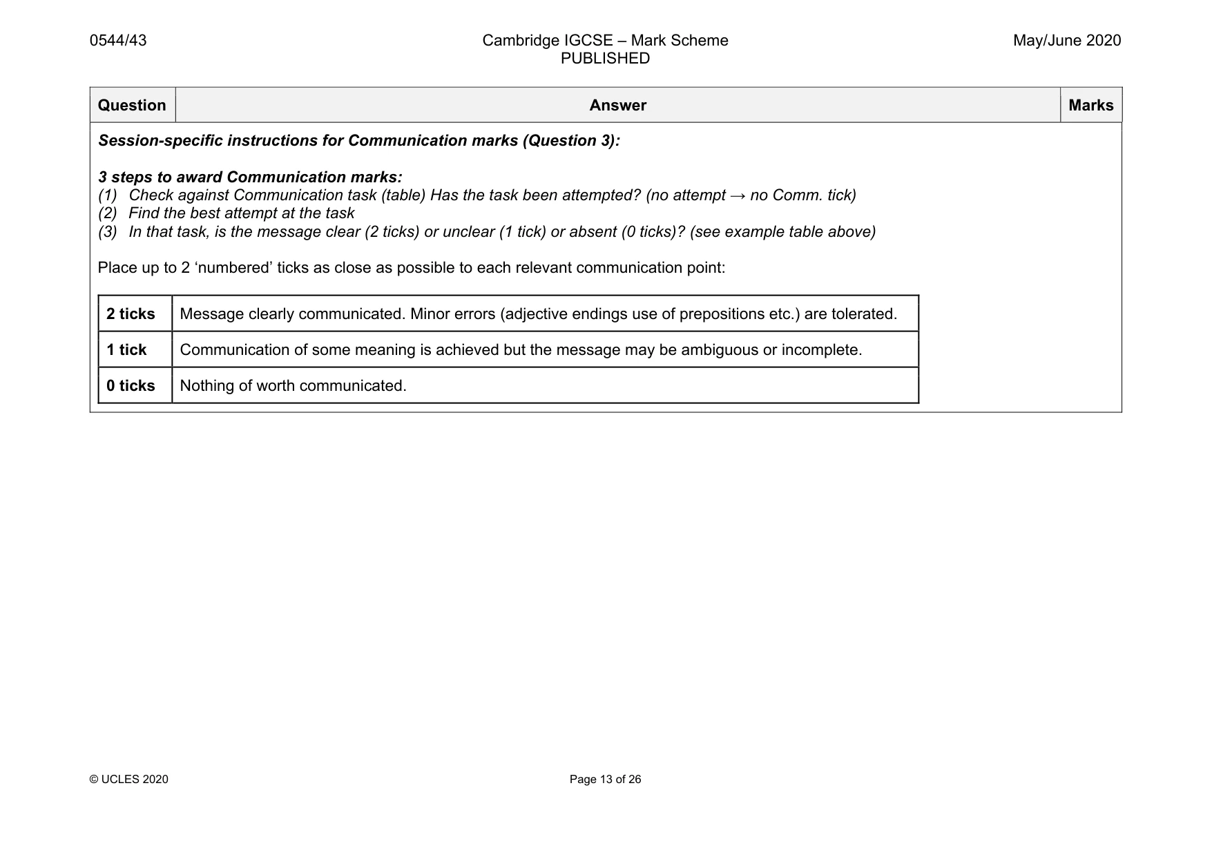 Mark scheme, page 13 of 26