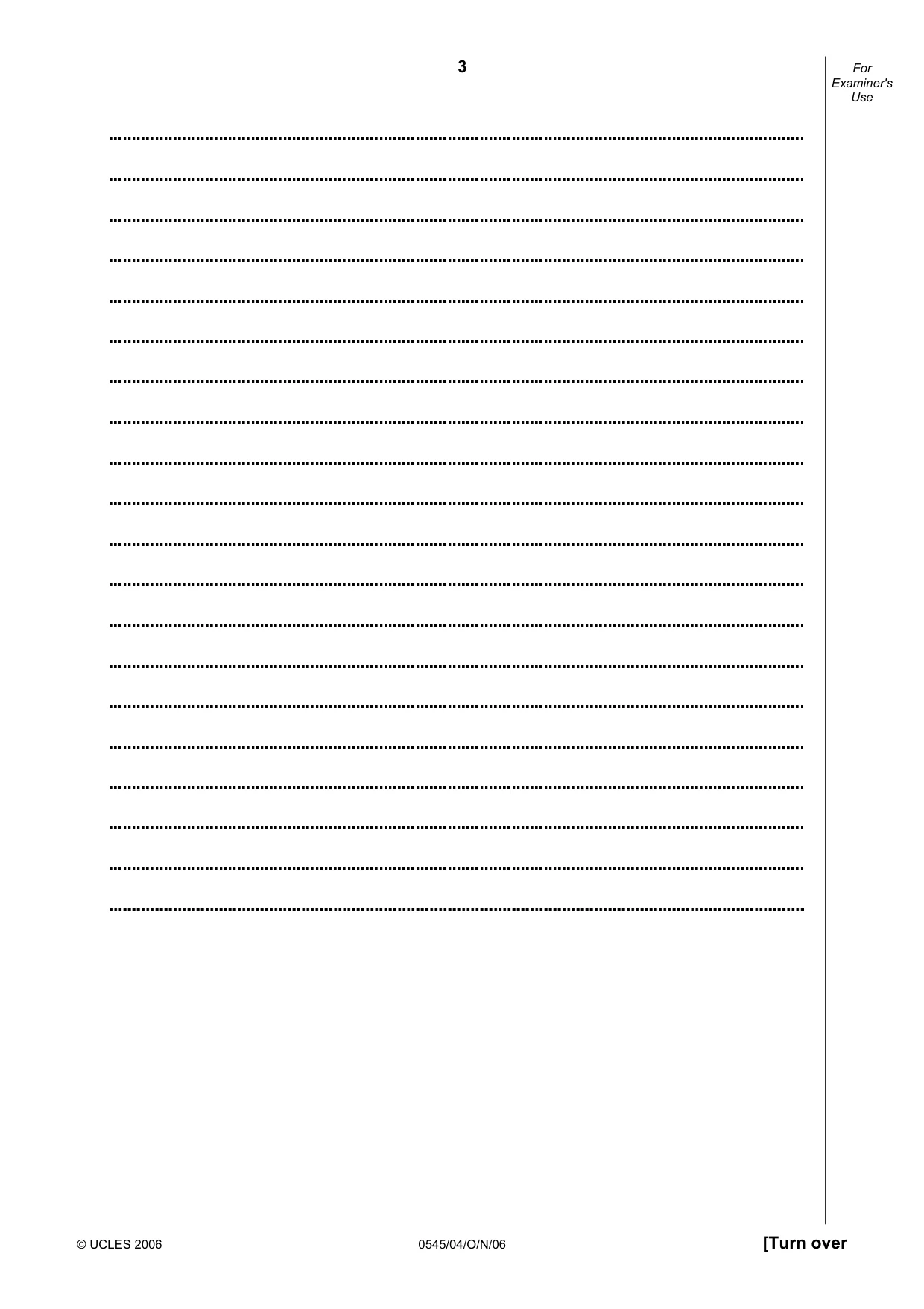Cambridge IGCSE Indonesian - Foreign Language 0545 2006 Oct/Nov Paper 4 · Variant 1 question paper, page 3 of 4