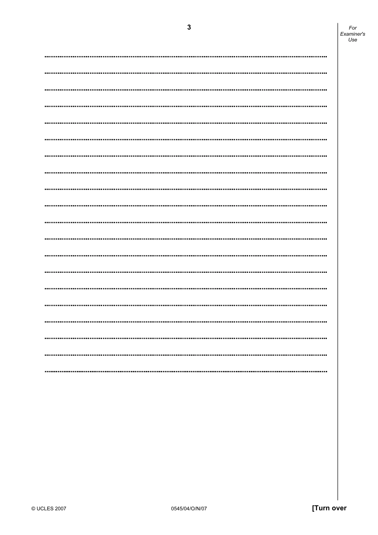Cambridge IGCSE Indonesian - Foreign Language 0545 2007 Oct/Nov Paper 4 · Variant 1 question paper, page 3 of 4