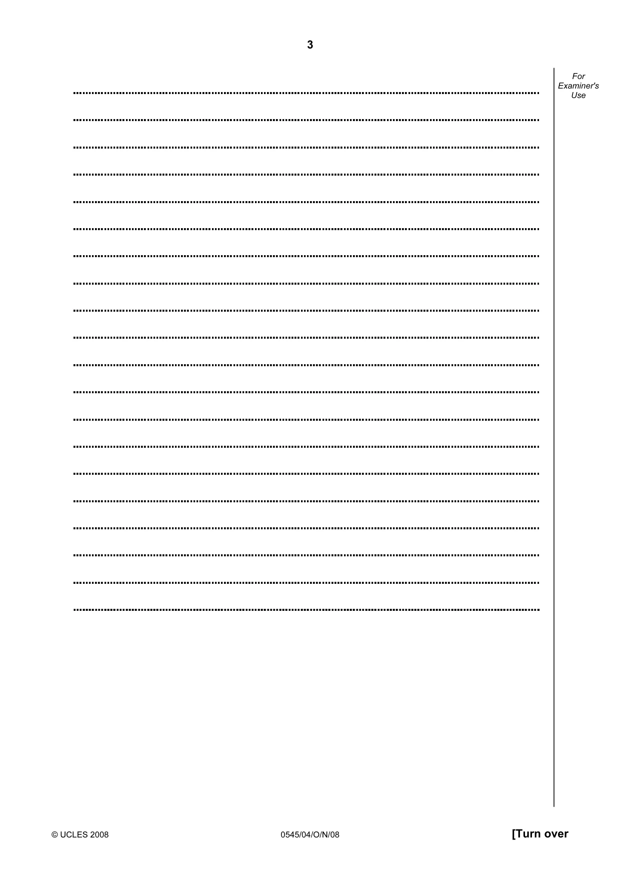 Cambridge IGCSE Indonesian - Foreign Language 0545 2008 Oct/Nov Paper 4 · Variant 1 question paper, page 3 of 4