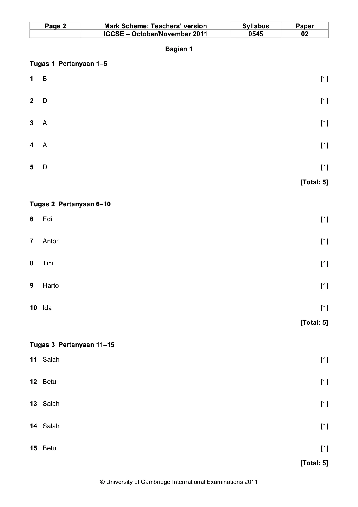 Mark scheme, page 2 of 12