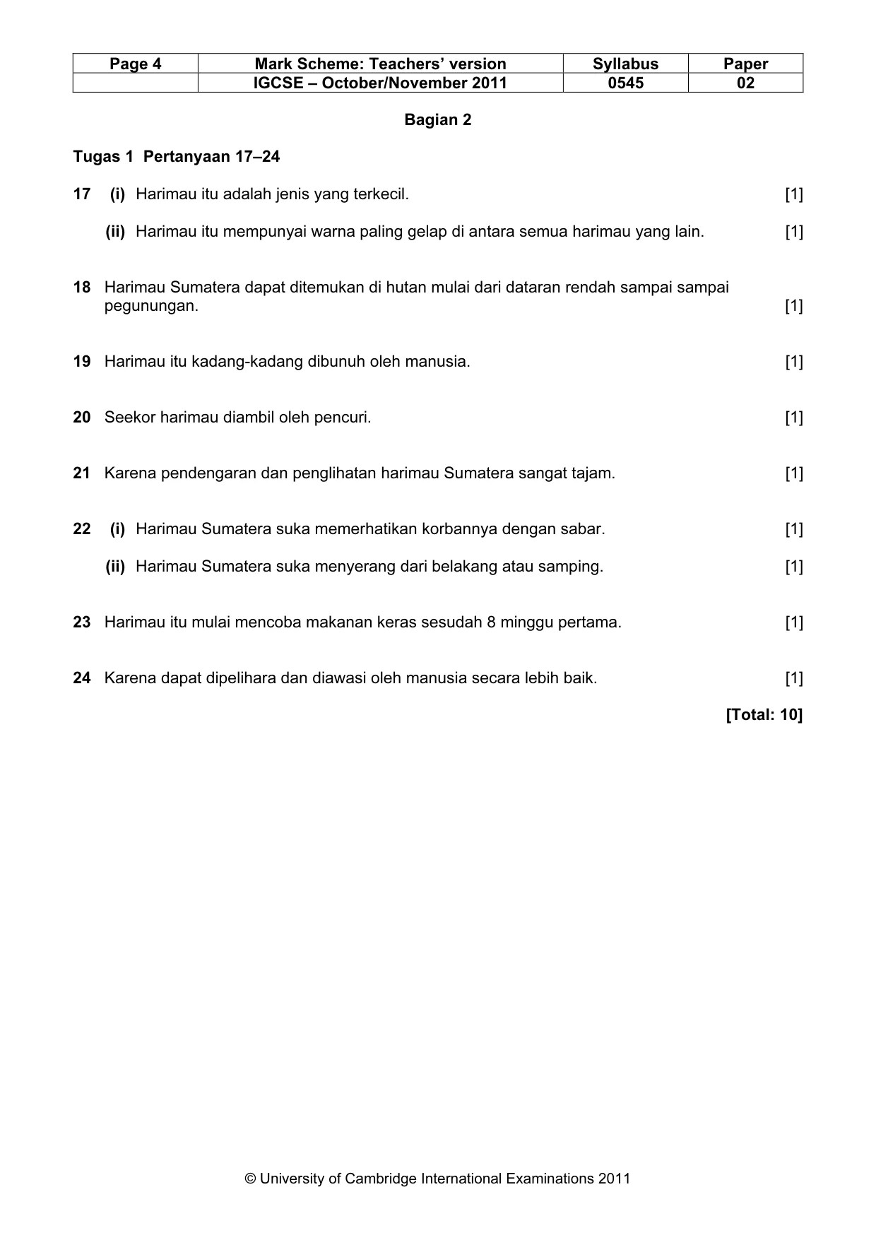 Mark scheme, page 4 of 12