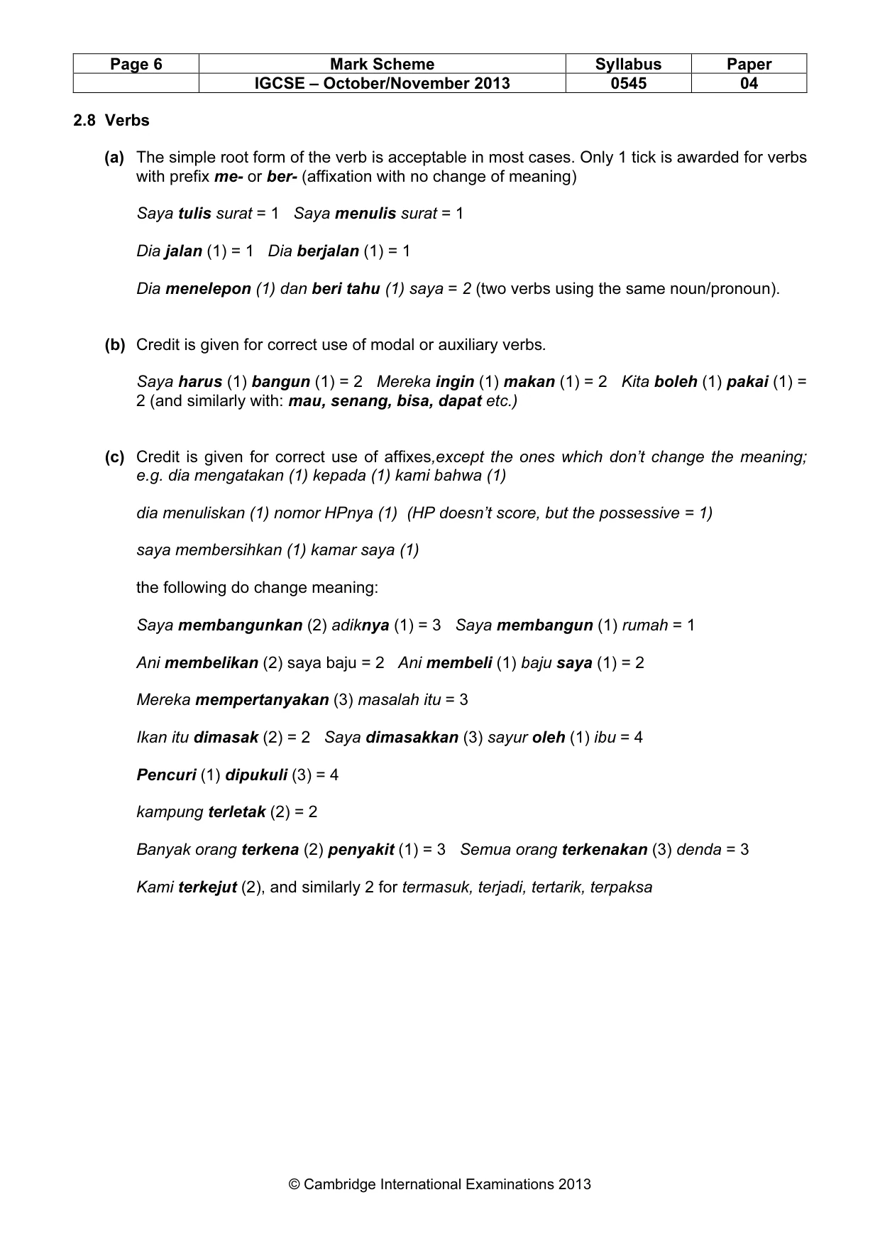 Mark scheme, page 6 of 15