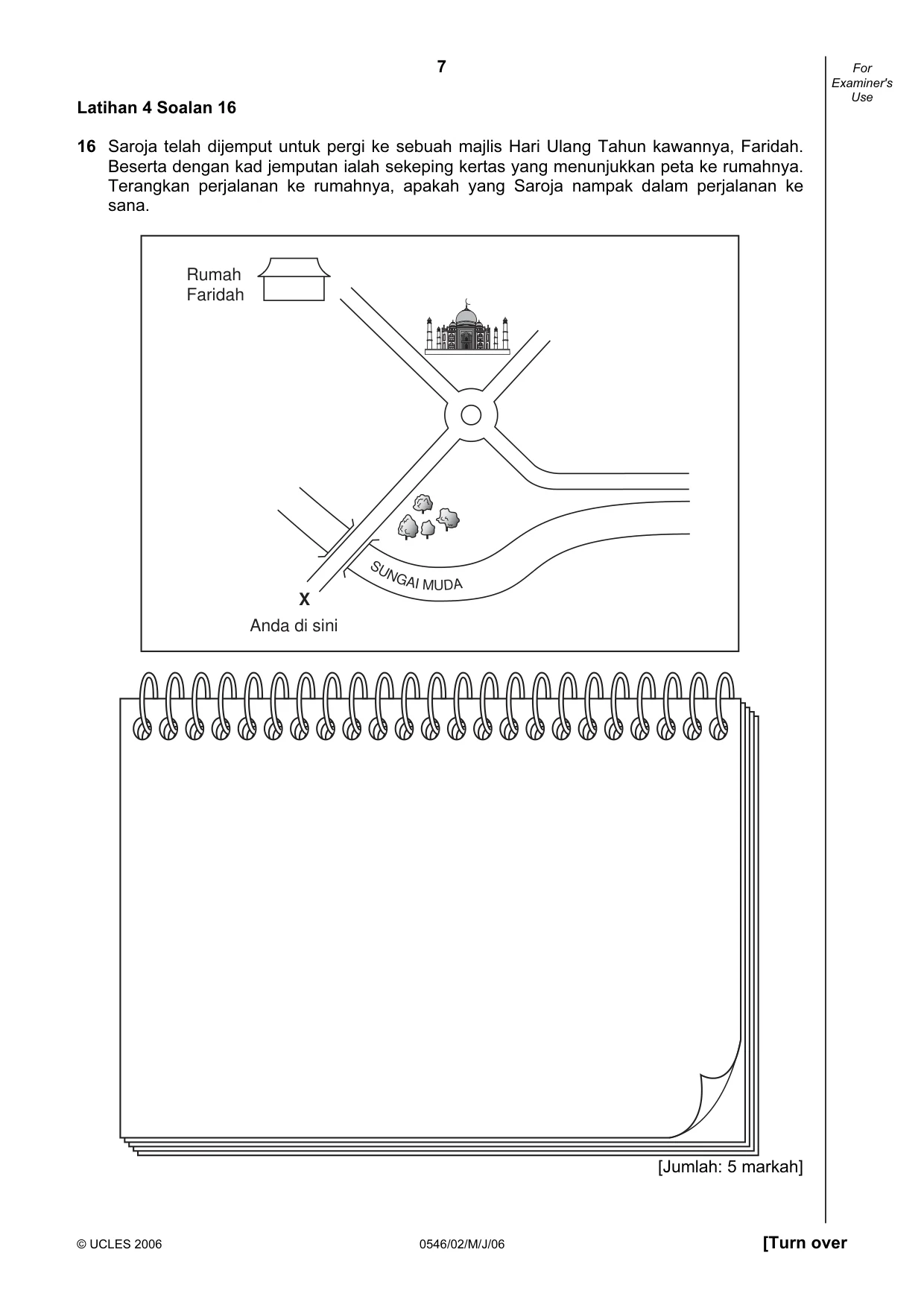 Cambridge IGCSE Malay - Foreign Language 0546 2006 May/June Paper 2 · Variant 1 question paper, page 7 of 16