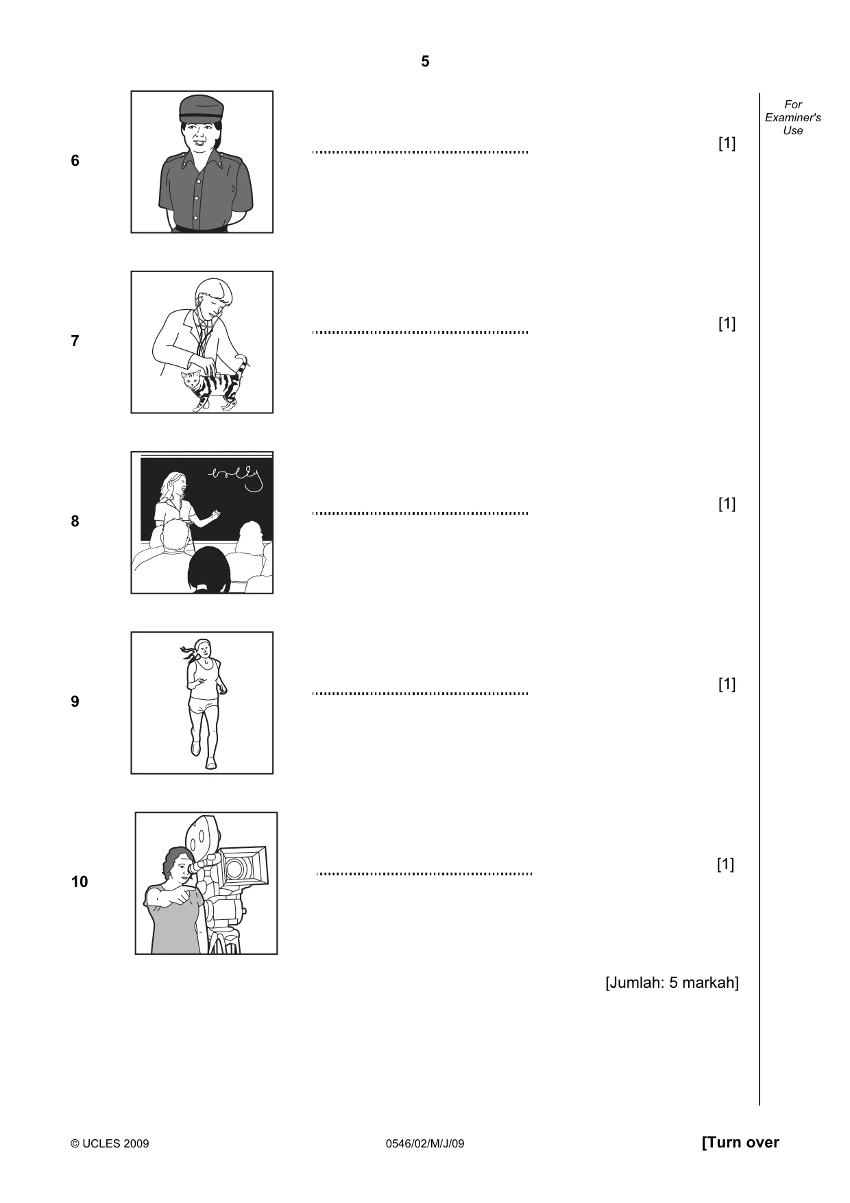 Cambridge IGCSE Malay - Foreign Language 0546 2009 May/June Paper 2 · Variant 1 question paper, page 5 of 16