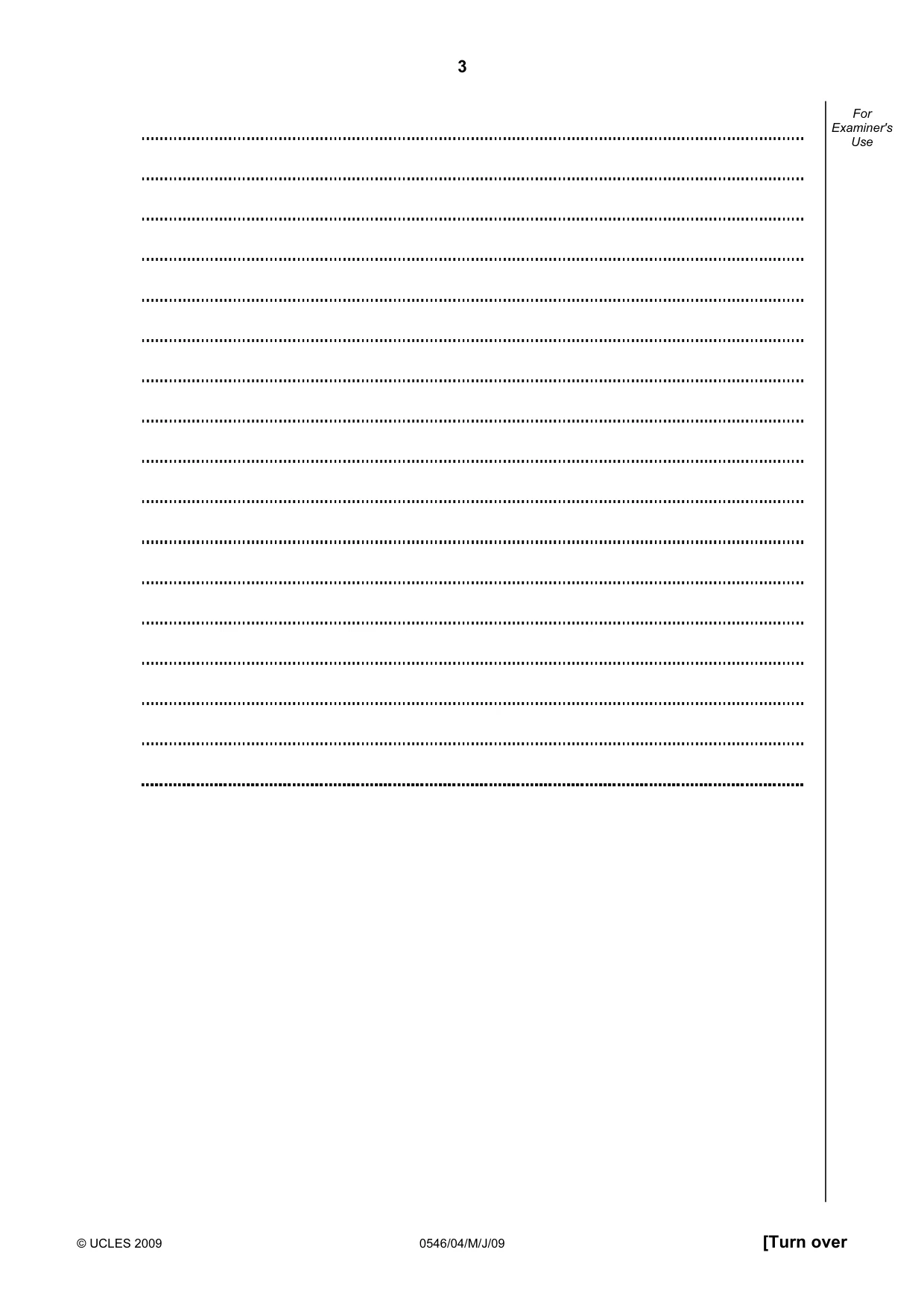 Cambridge IGCSE Malay - Foreign Language 0546 2009 May/June Paper 4 · Variant 1 question paper, page 3 of 4