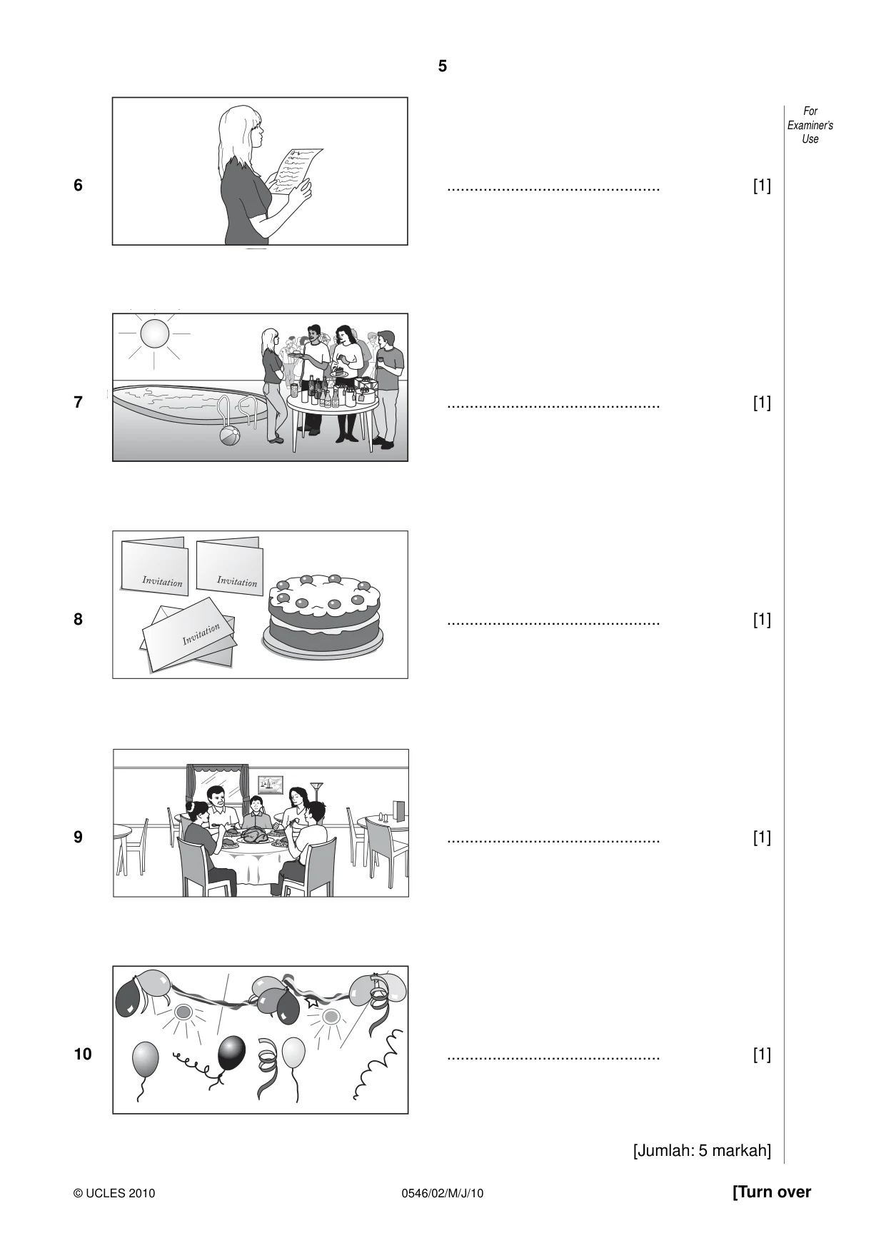 Cambridge IGCSE Malay - Foreign Language 0546 2010 May/June Paper 2 · Variant 1 question paper, page 5 of 16