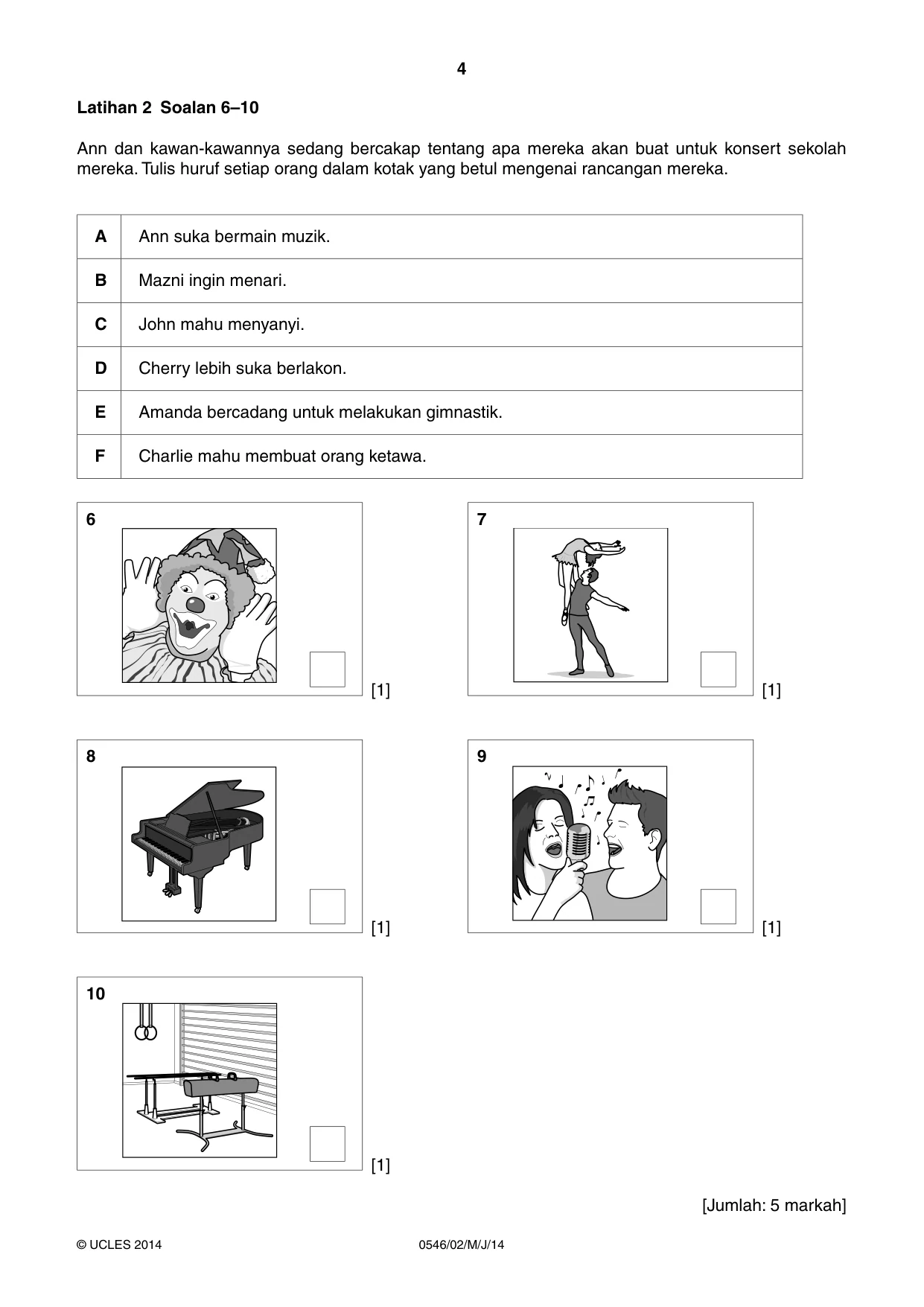 Cambridge IGCSE Malay - Foreign Language 0546 2014 May/June Paper 2 · Variant 1 question paper, page 4 of 16