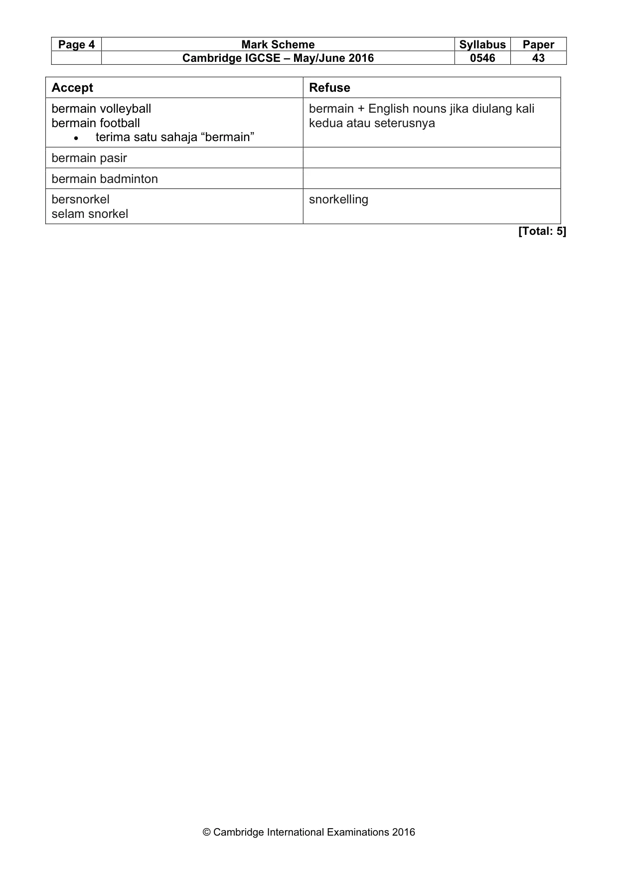 Mark scheme, page 4 of 11
