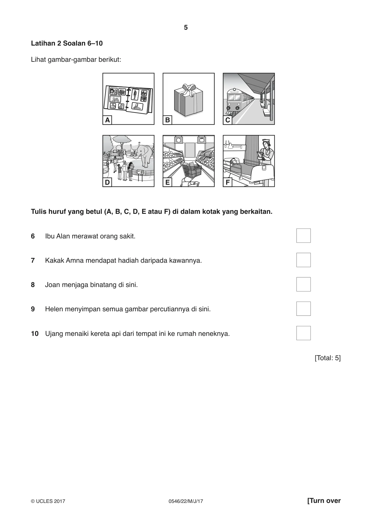 Cambridge IGCSE Malay - Foreign Language 0546 2017 May/June Paper 2 · Variant 2 question paper, page 5 of 16