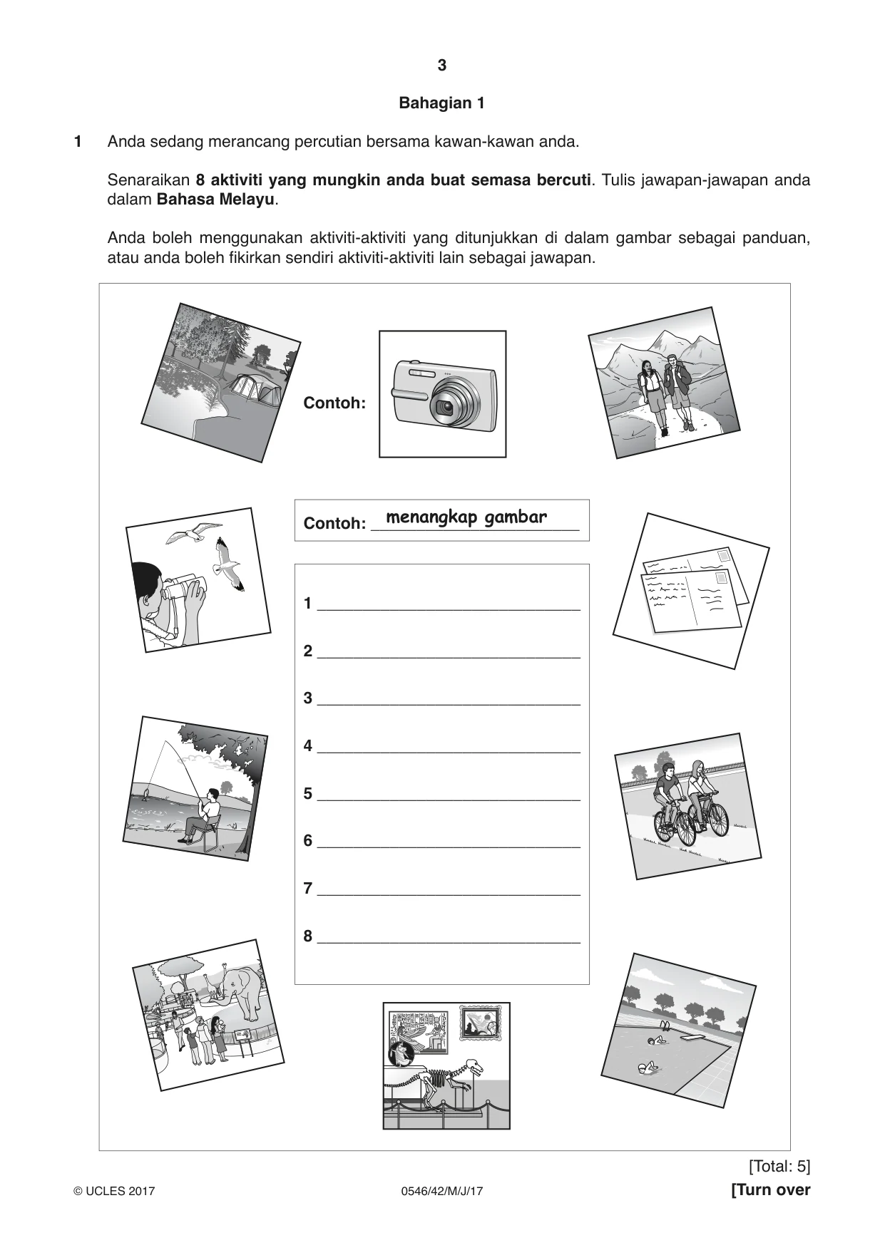 Cambridge IGCSE Malay - Foreign Language 0546 2017 May/June Paper 4 · Variant 2 question paper, page 3 of 8