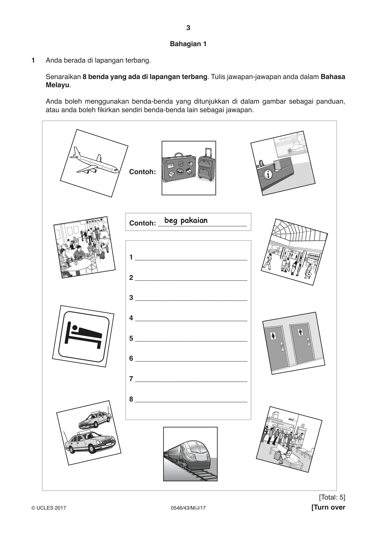 Cambridge IGCSE Malay - Foreign Language 0546 2017 May/June Paper 4 · Variant 3 question paper, page 3 of 8