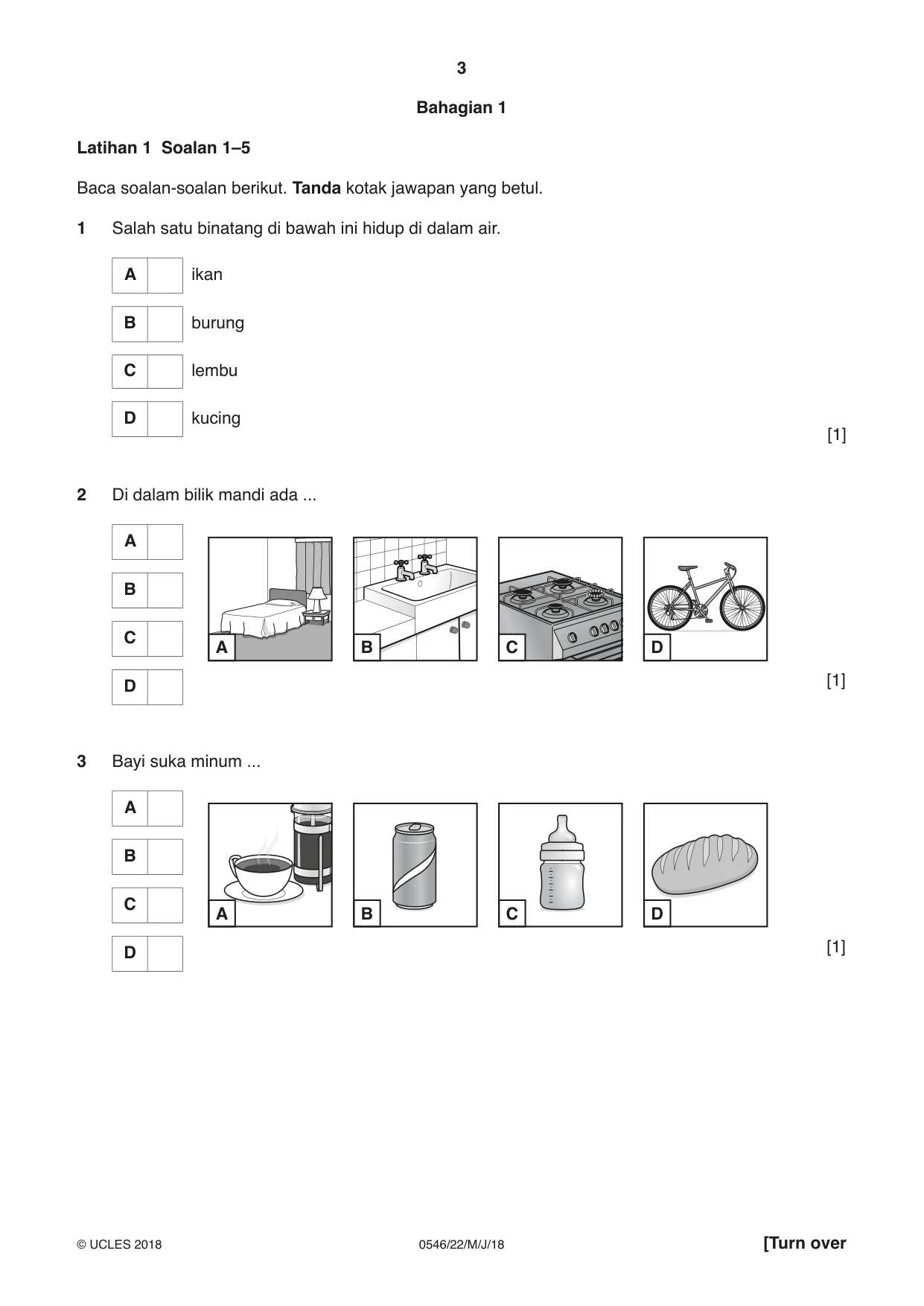 Cambridge IGCSE Malay - Foreign Language 0546 2018 May/June Paper 2 · Variant 2 question paper, page 3 of 16