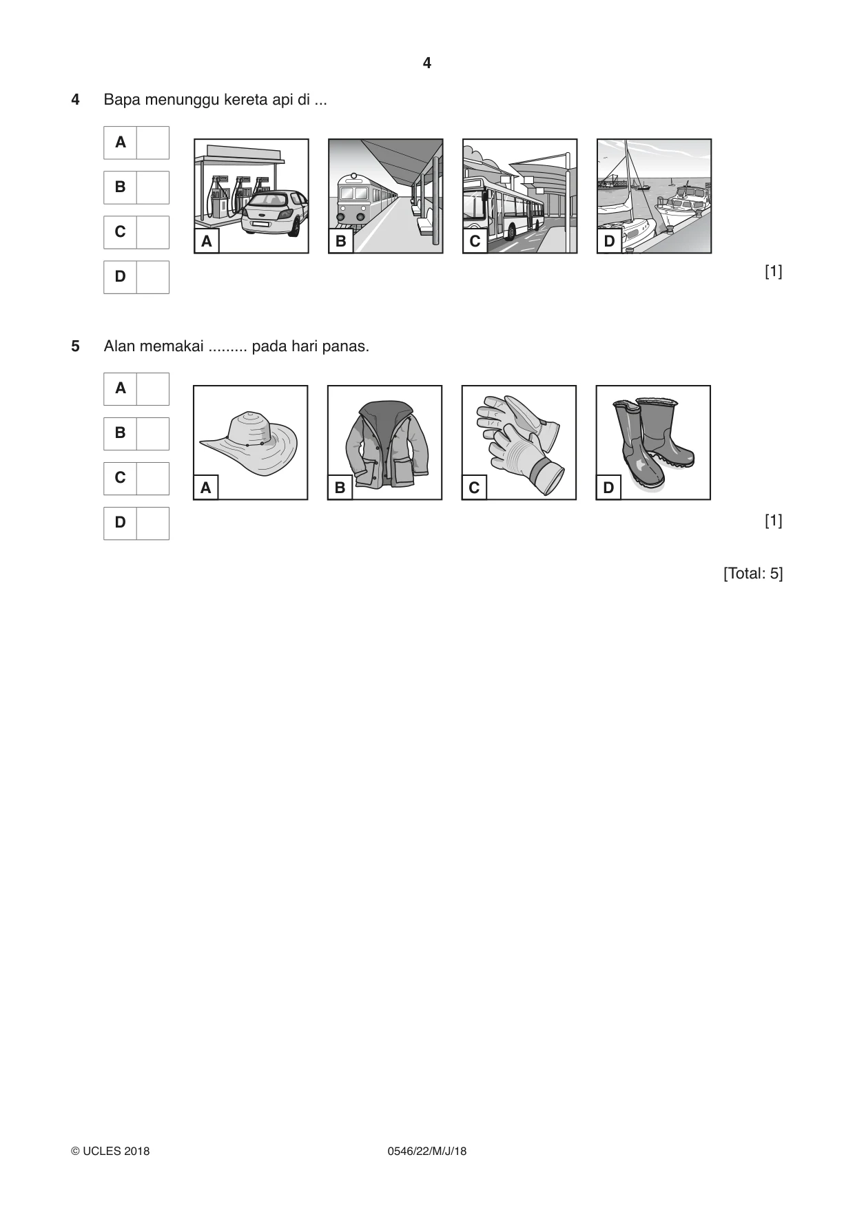 Cambridge IGCSE Malay - Foreign Language 0546 2018 May/June Paper 2 · Variant 2 question paper, page 4 of 16