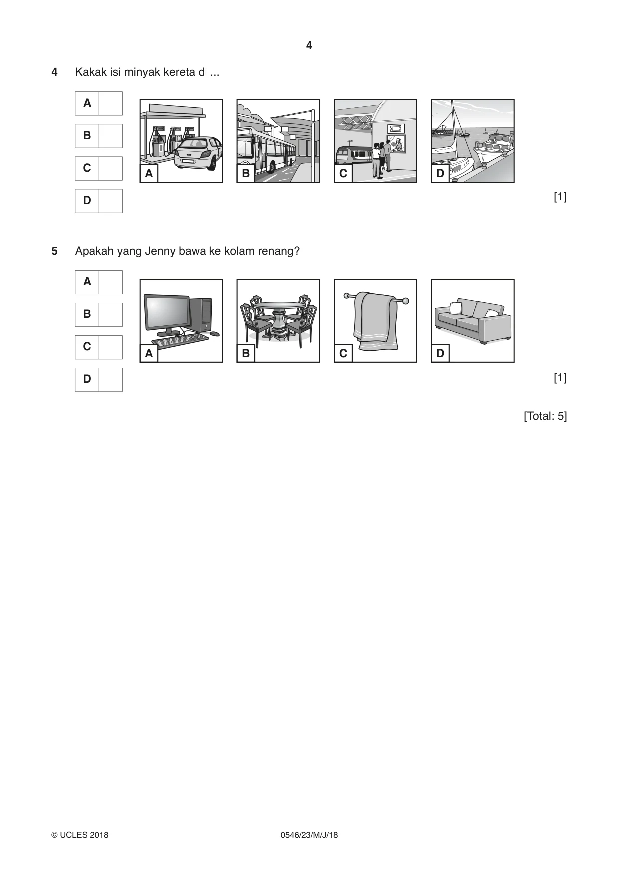 Cambridge IGCSE Malay - Foreign Language 0546 2018 May/June Paper 2 · Variant 3 question paper, page 4 of 16