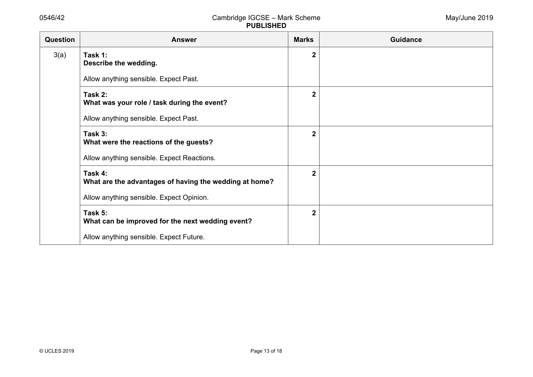 Mark scheme, page 13 of 18